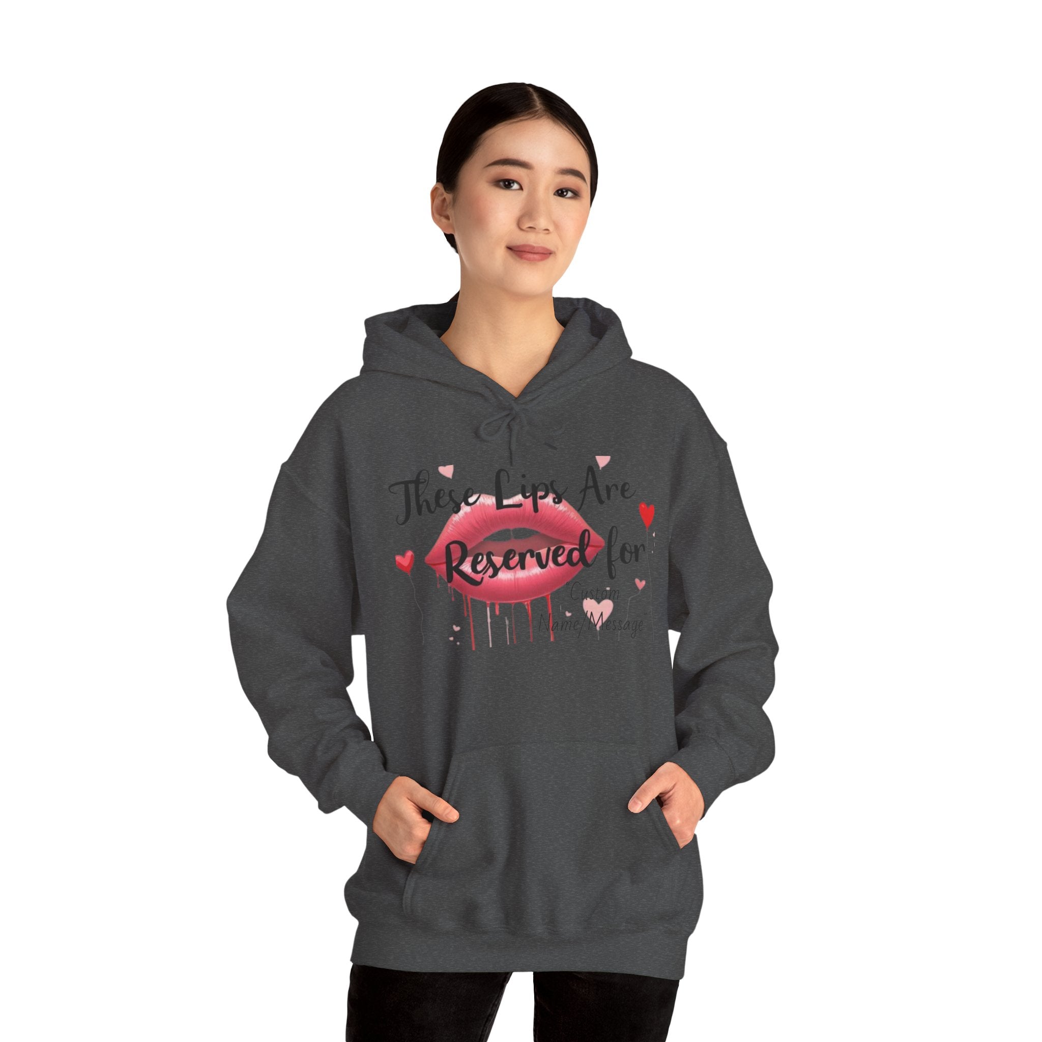 Personalized Hoodie. Lips, Valentine's Day