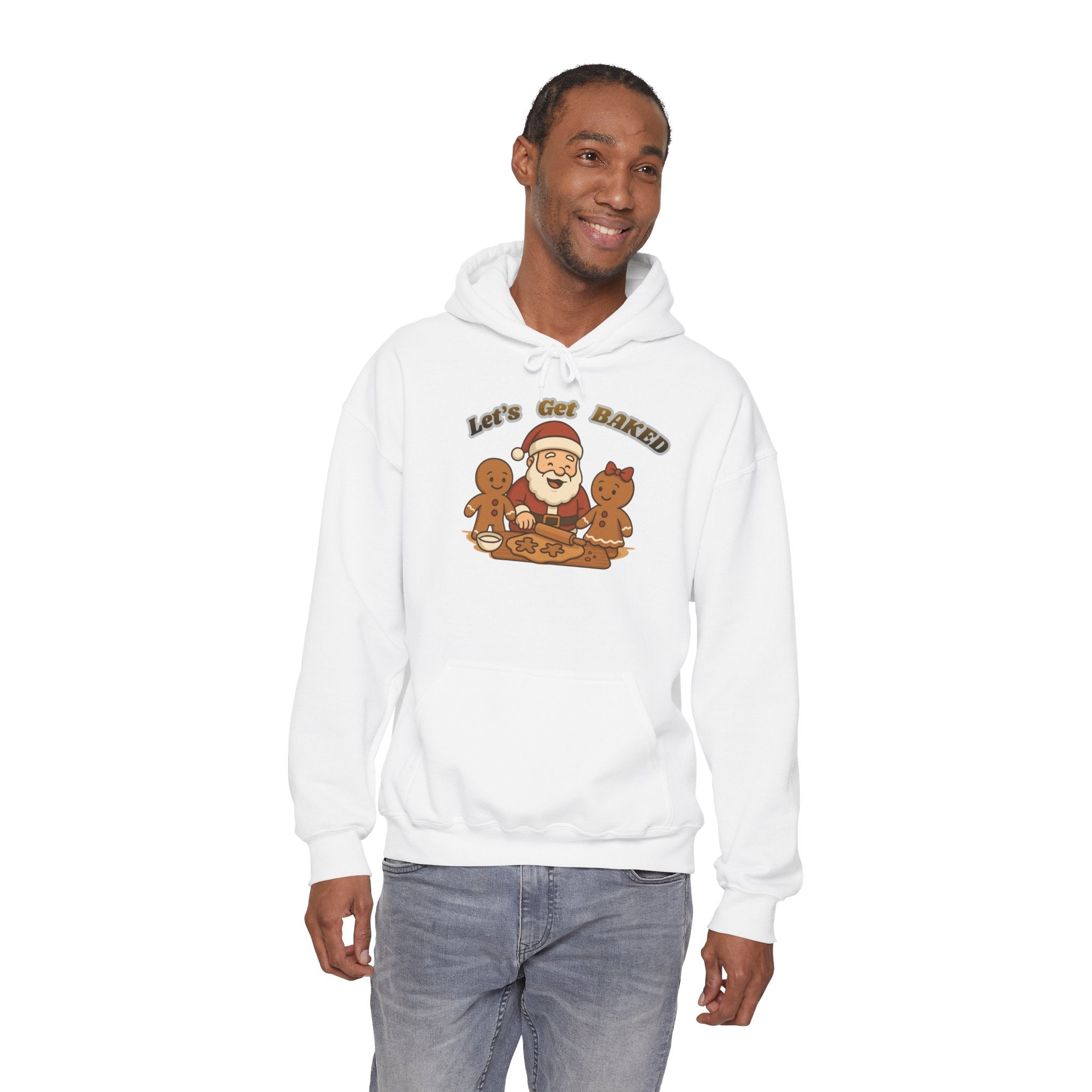 Adult Themed Santa Baking Hoodie — 'Let’s Get Baked' Christmas Attire