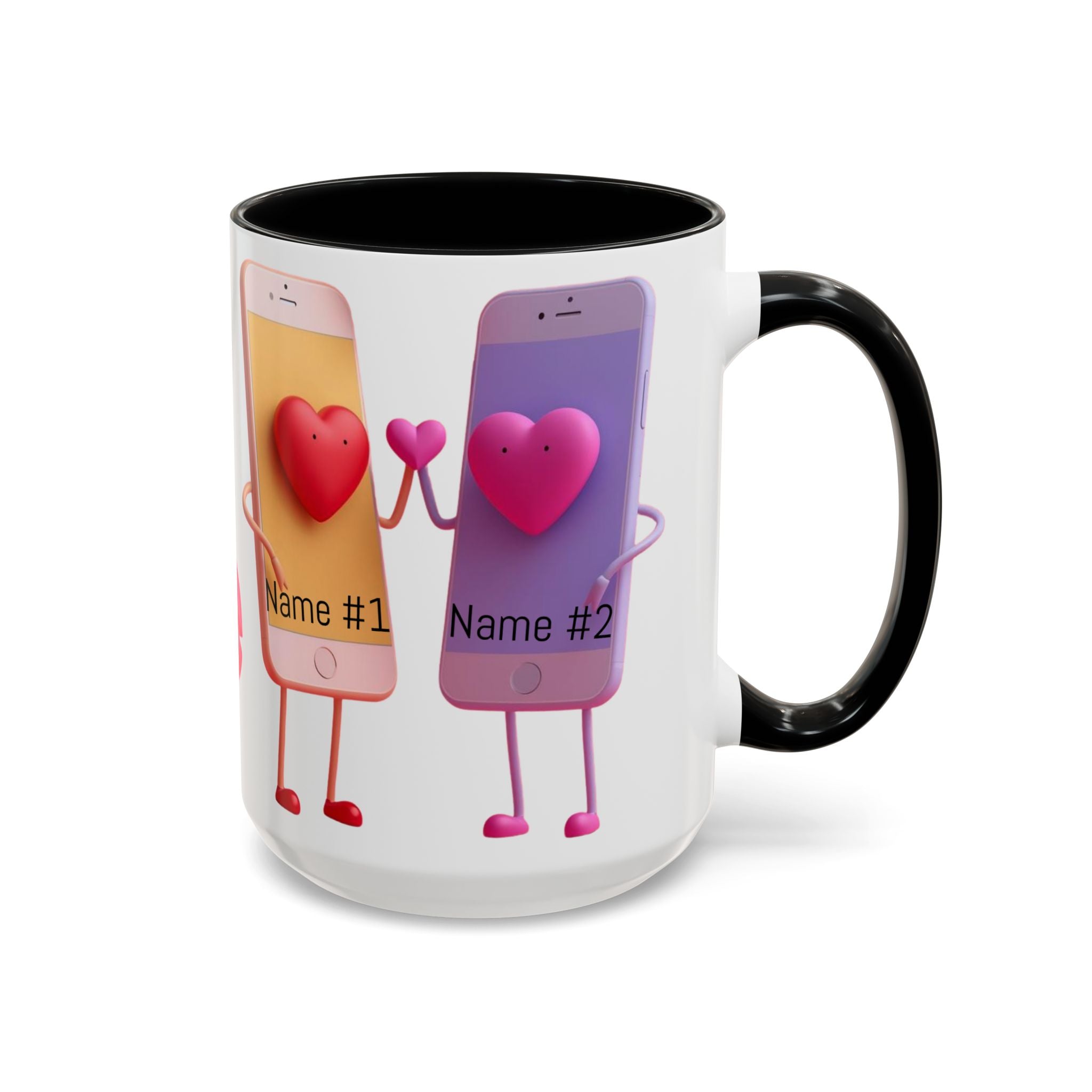 Personalized "Love at 1st Swipe" Couples Coffee Mug