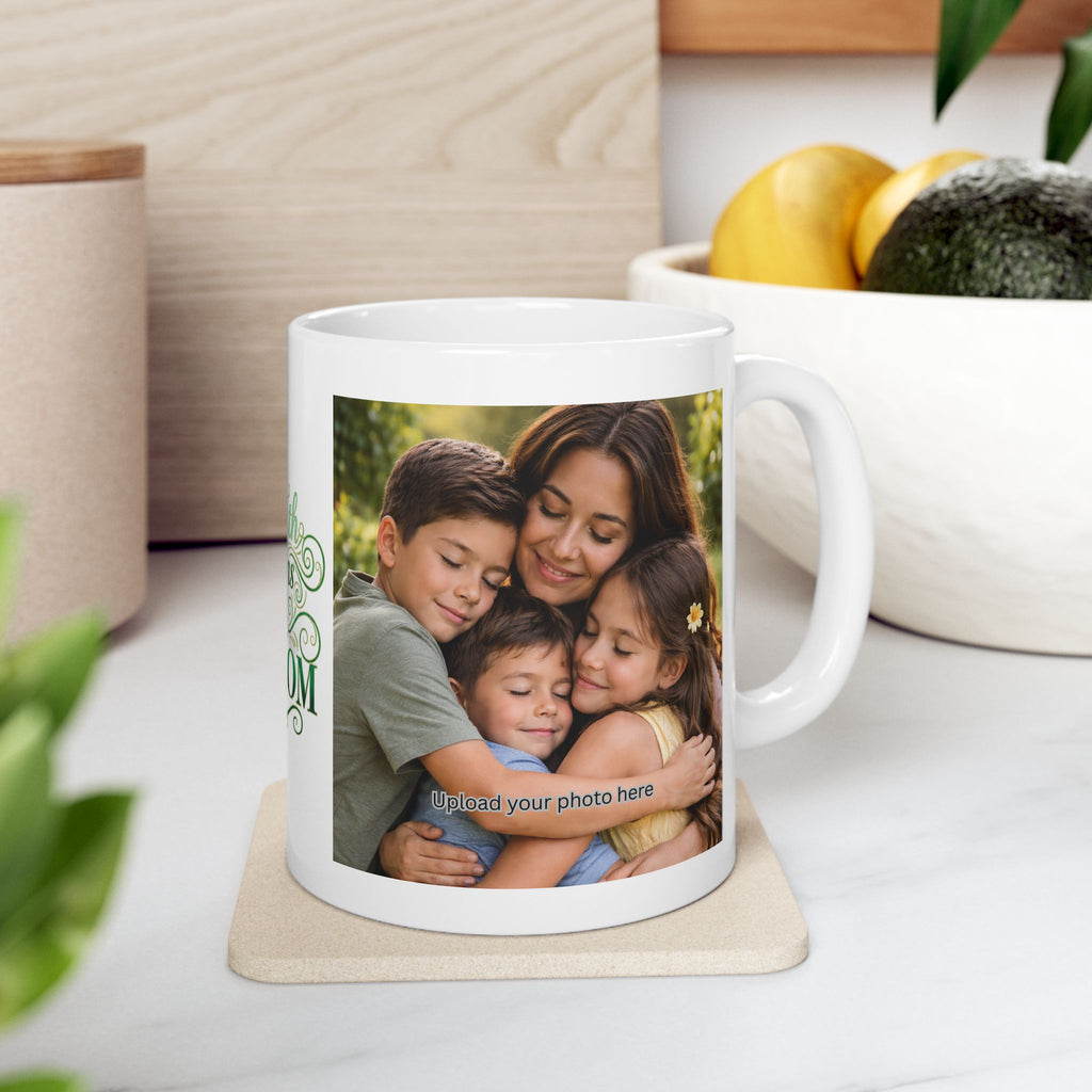 Mama Coffee Mug - "Warmth Begins With Mom" Ceramic Photo Mug (11oz & 15oz)