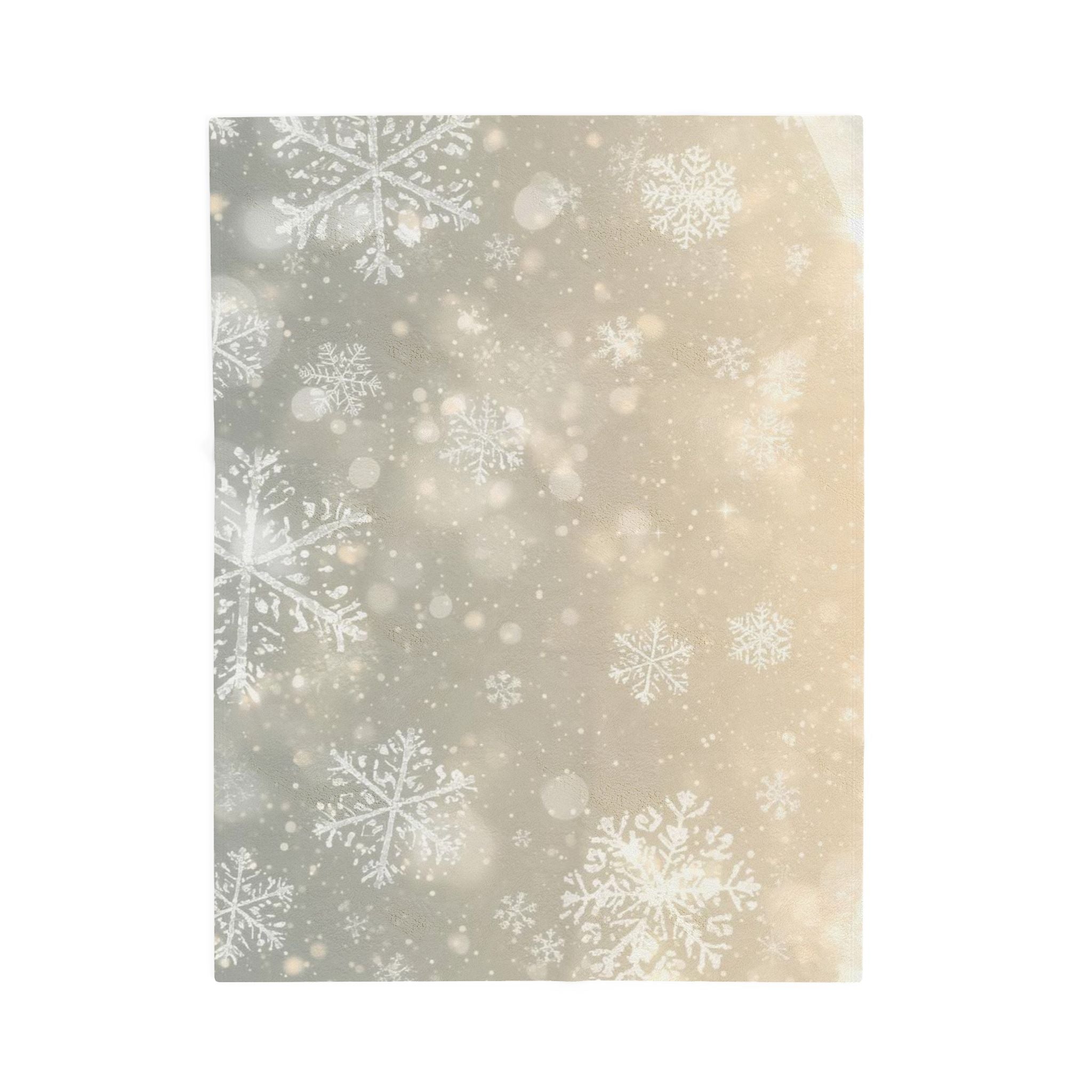Snowflake Velveteen Plush Blanket — Cozy Winter Throw