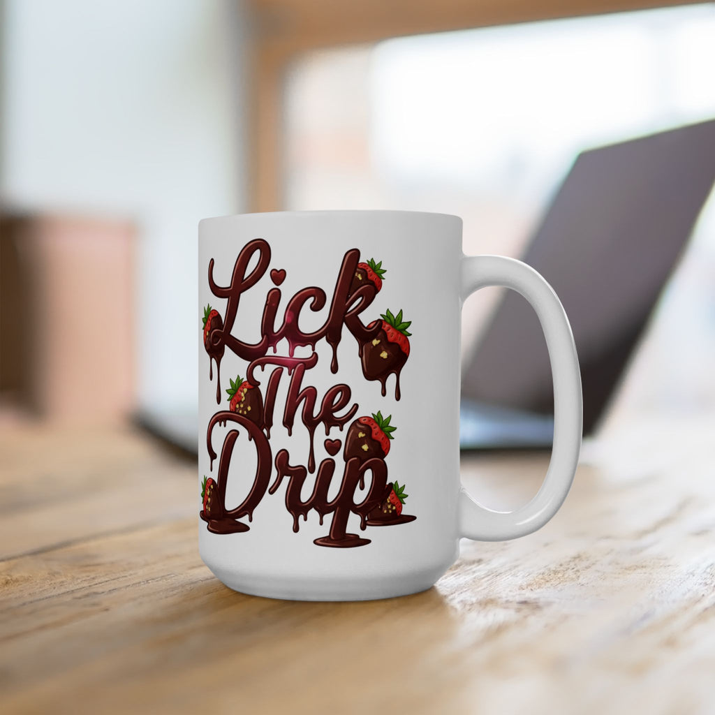 Chocolate Covered Strawberry Mug - Ceramic Coffee Cup (11oz & 15oz)