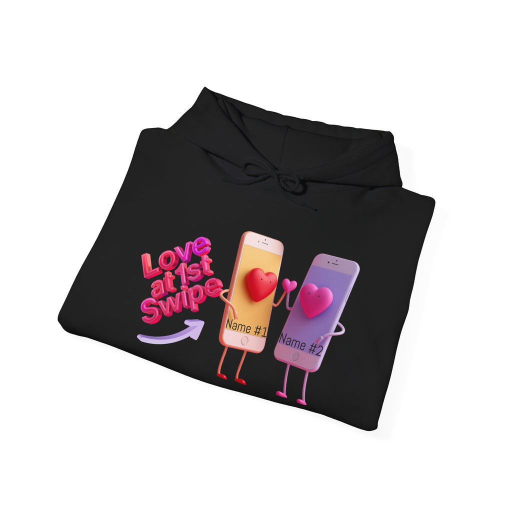 Love at First Swipe Hoodie Personalized Valentine