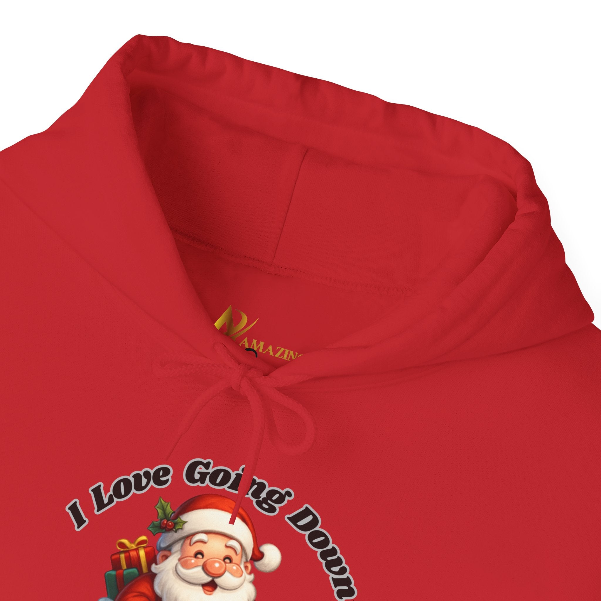 Adult Themed Santa Chimney Hoodie - 'I Love Going Down' Christmas Attire