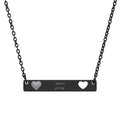 Cutout Heart Bar Necklace — Personalized Engraved Bar Necklace