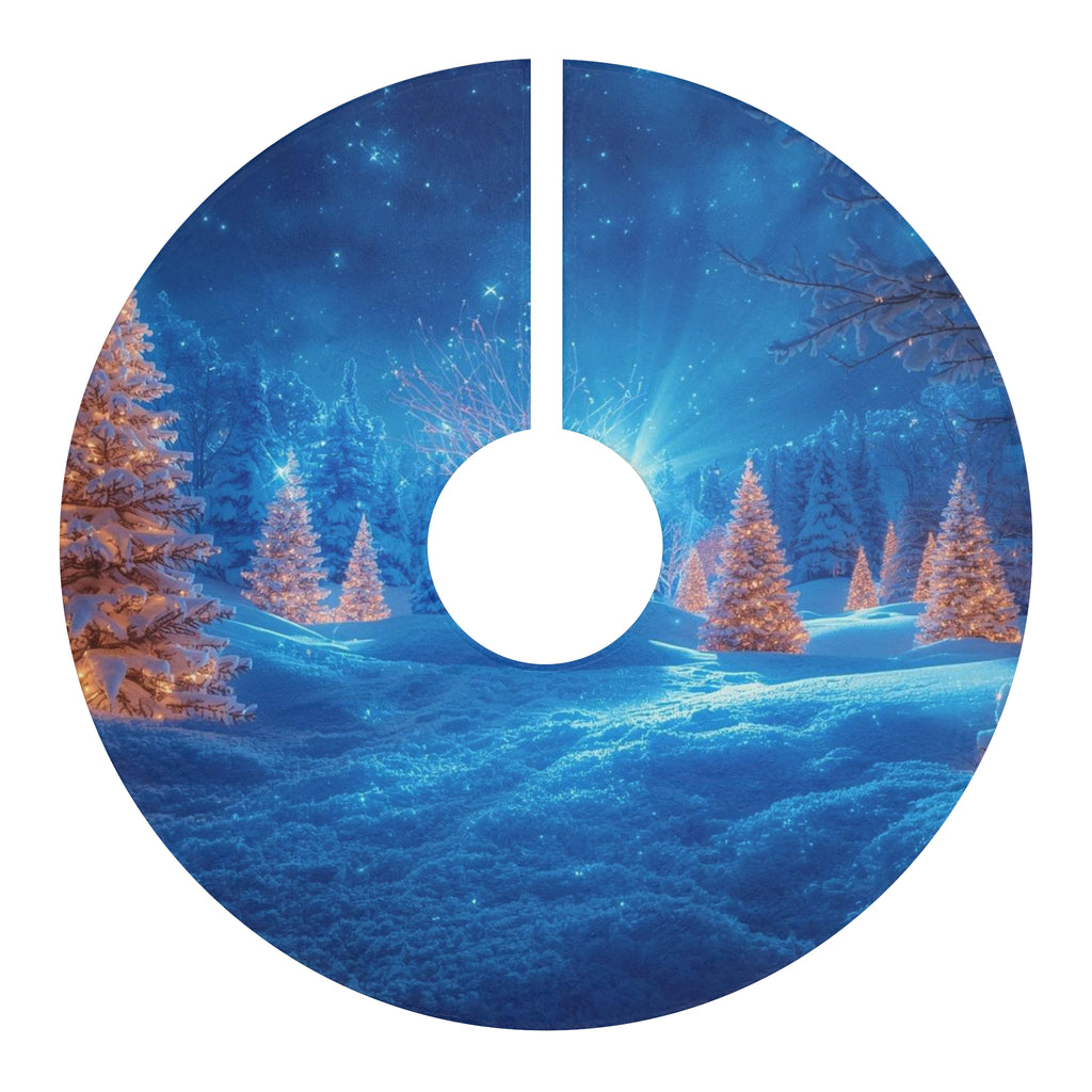 Blue Winter Wonderland Christmas Tree Skirt