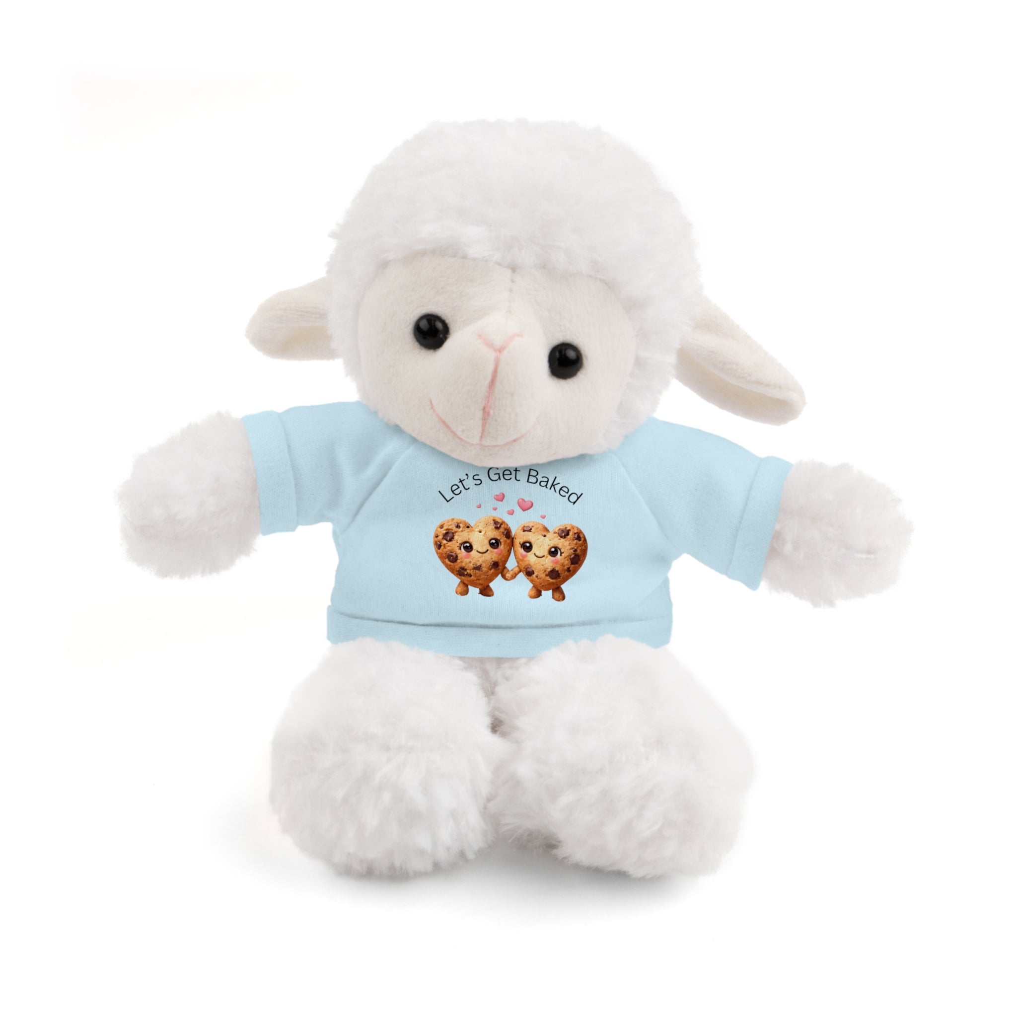 Plush Animal with "Let's Get Baked" Cookie Tee Stuffed Animal
