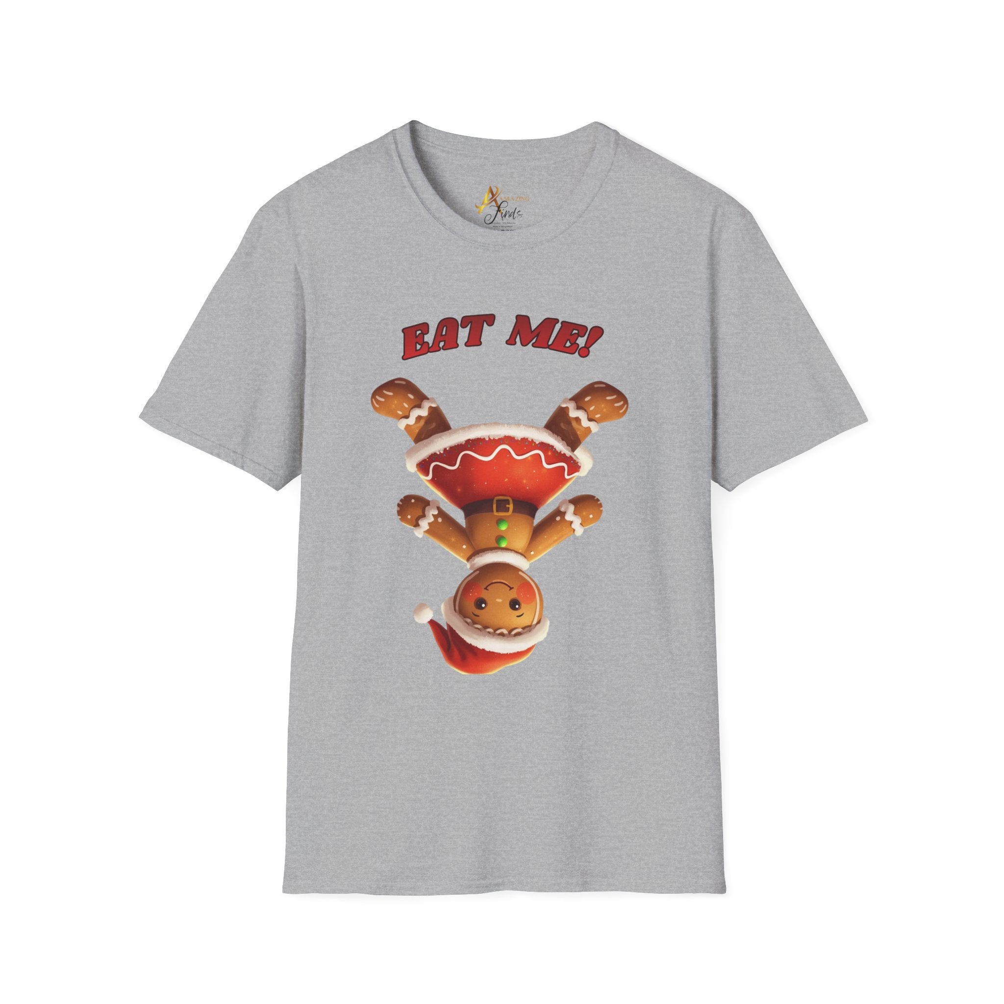 Adult Themed Gingerbread Woman T-Shirt -  'Eat Me!' Christmas Attire