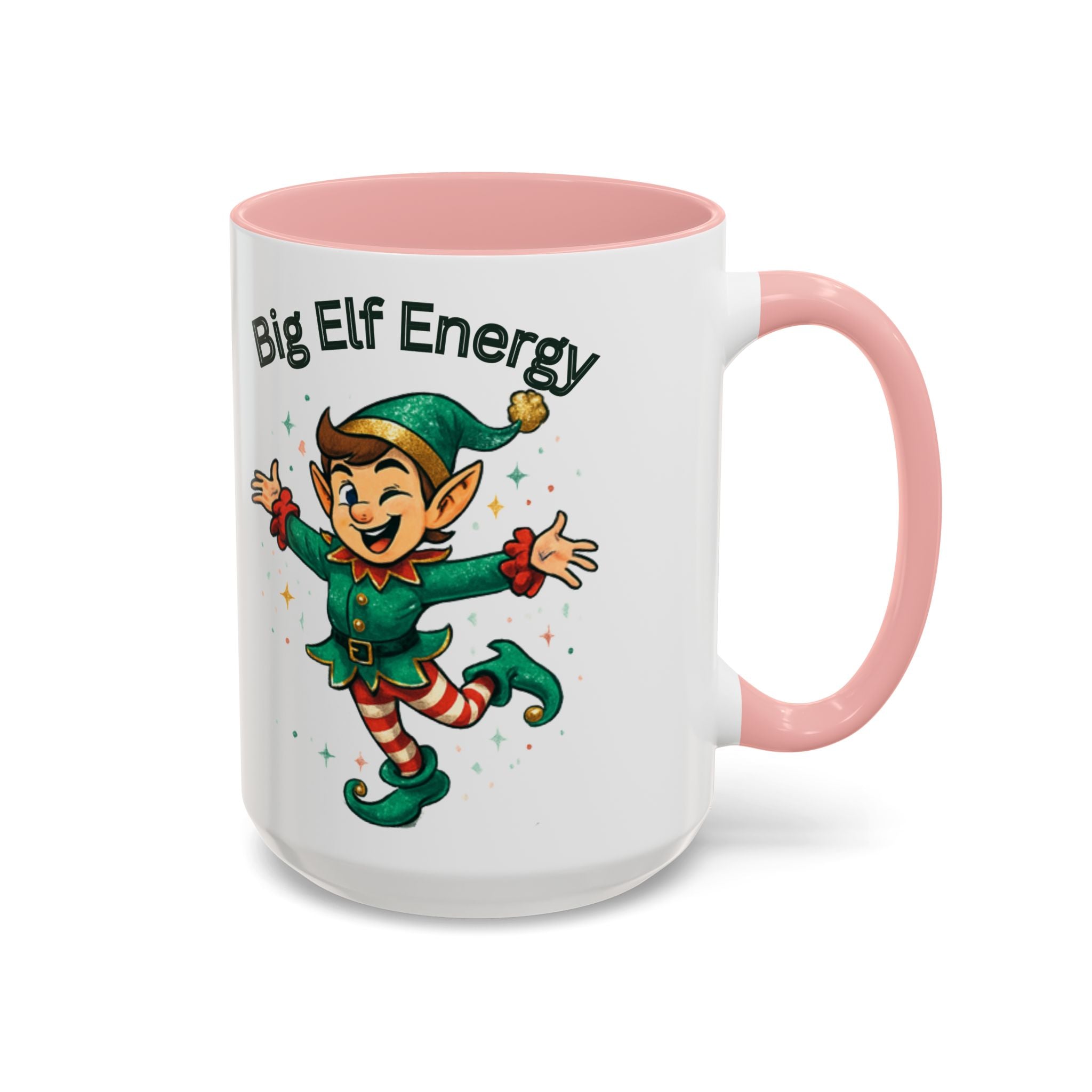 Big Elf Energy Coffee Mug — Holiday Christmas Elf Accent Mug (11/15oz)