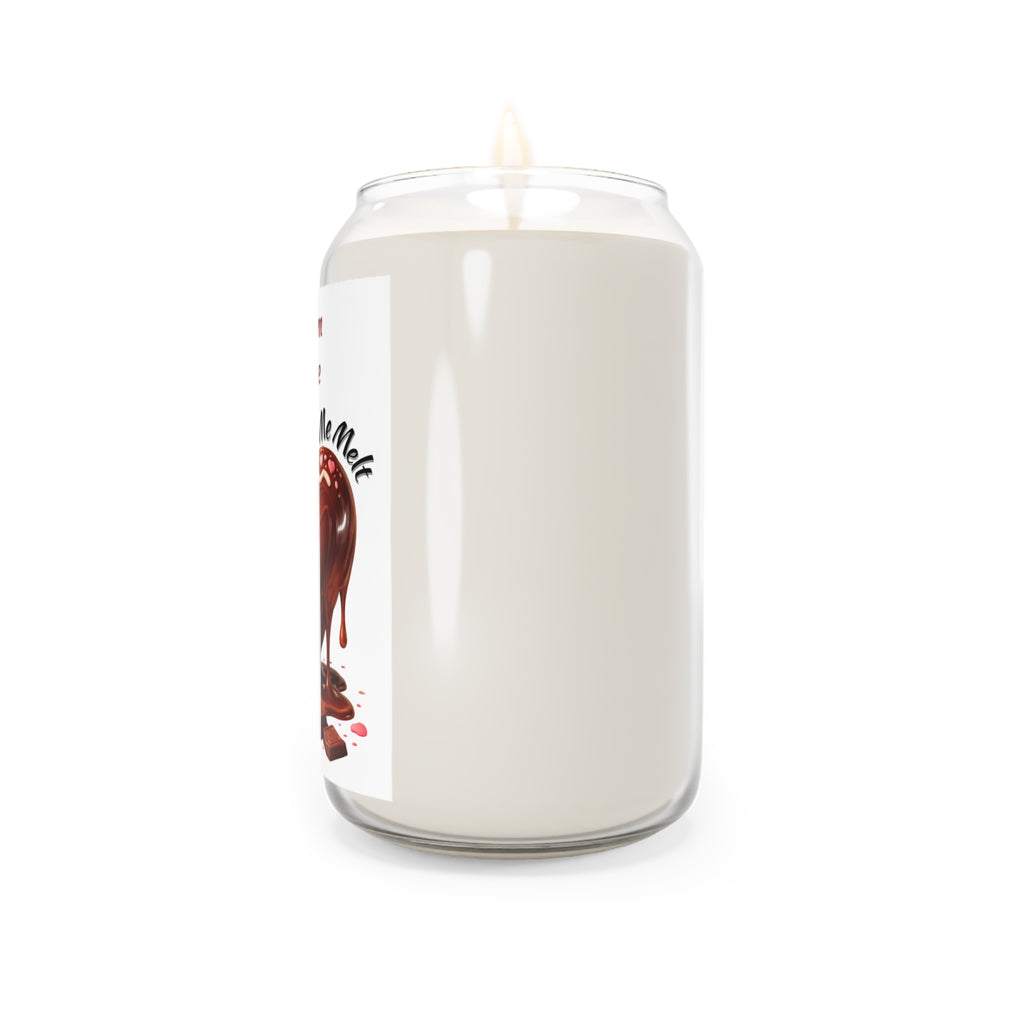 Personalized Chocolate Heart Soy Candle — "You Make Me Melt" (13.75 oz)