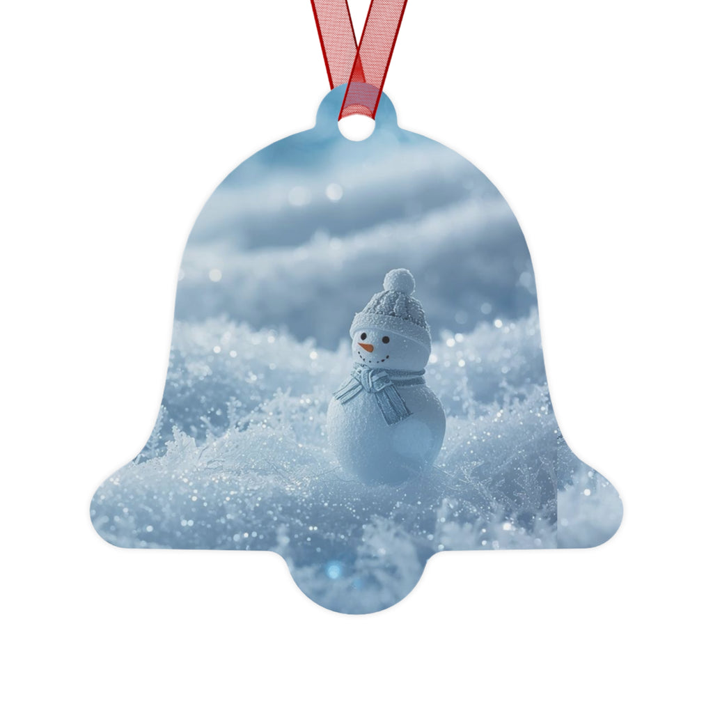 Snowman Bell Metal Ornament – Cute Winter Holiday Tree Decoration
