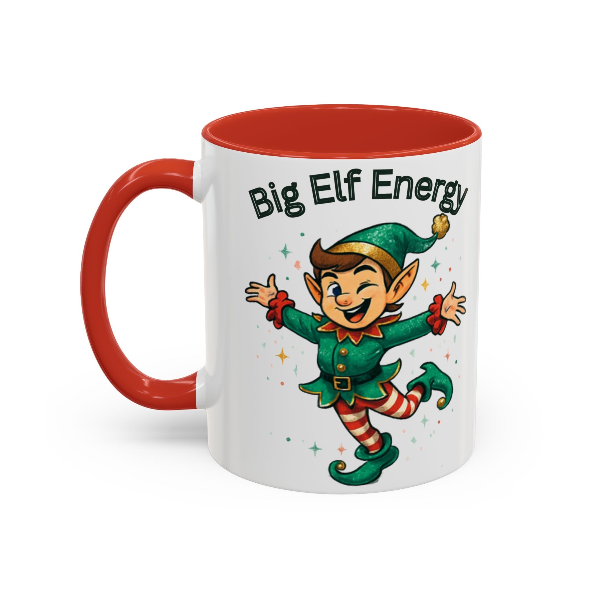 Big Elf Energy Coffee Mug — Holiday Christmas Elf Accent Mug (11/15oz)