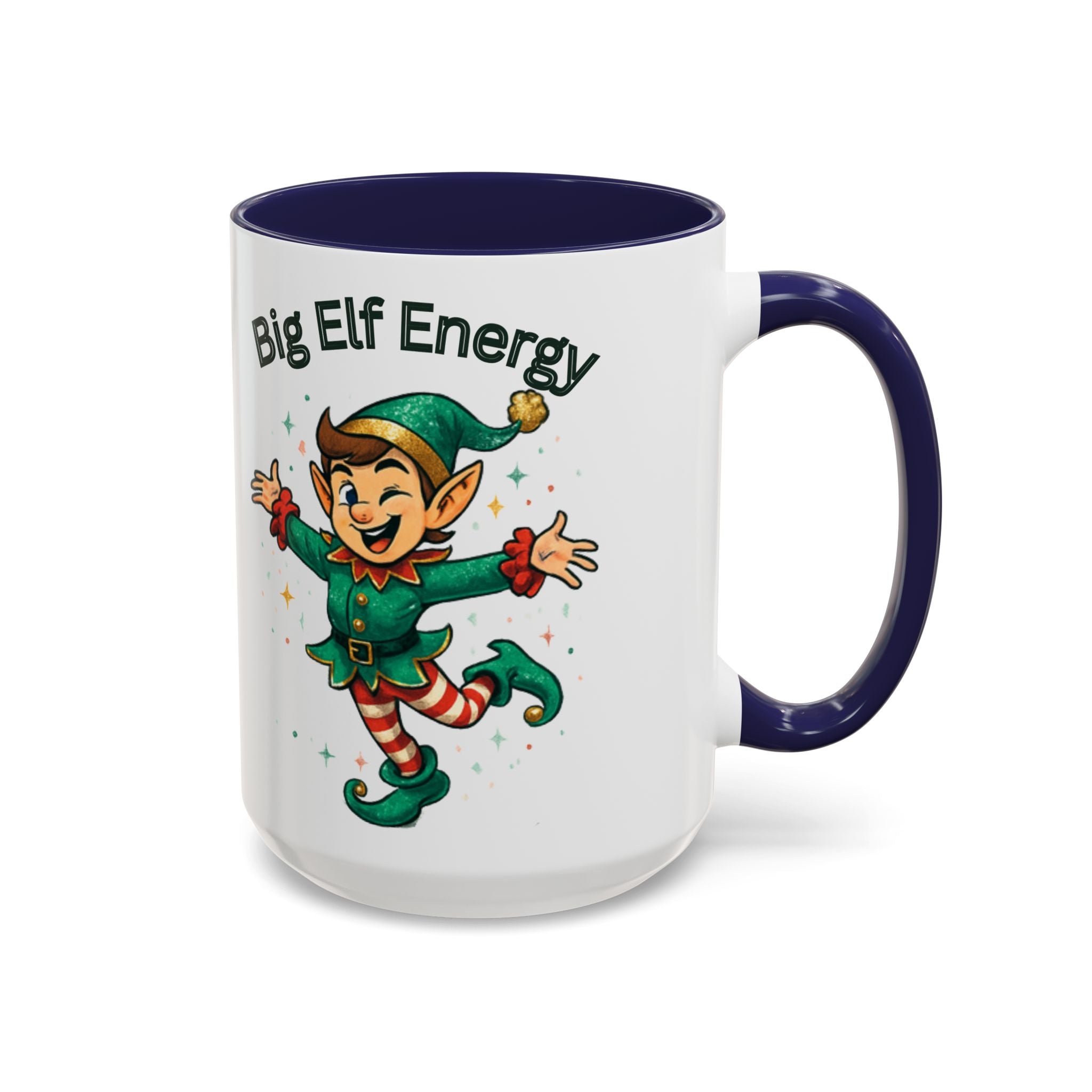Big Elf Energy Coffee Mug — Holiday Christmas Elf Accent Mug (11/15oz)