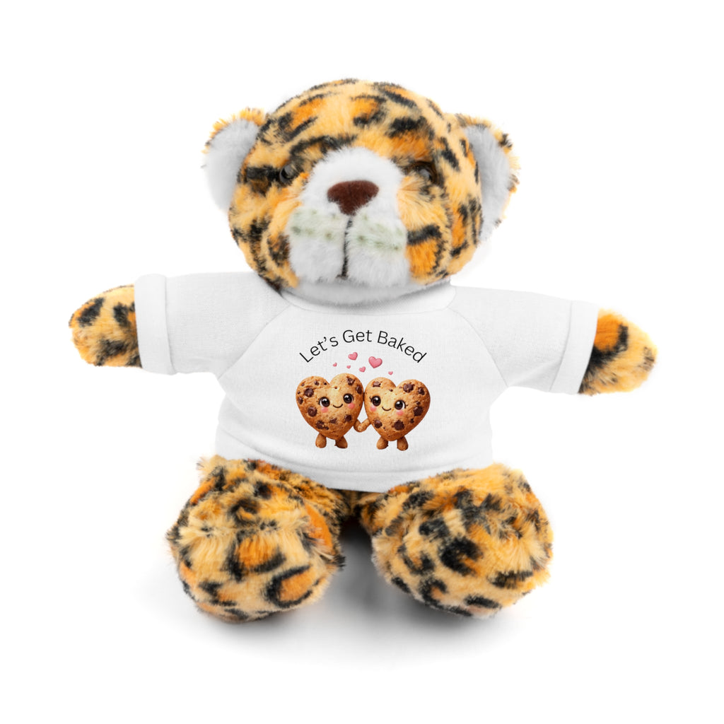 Plush Animal with "Let's Get Baked" Cookie Tee Stuffed Animal