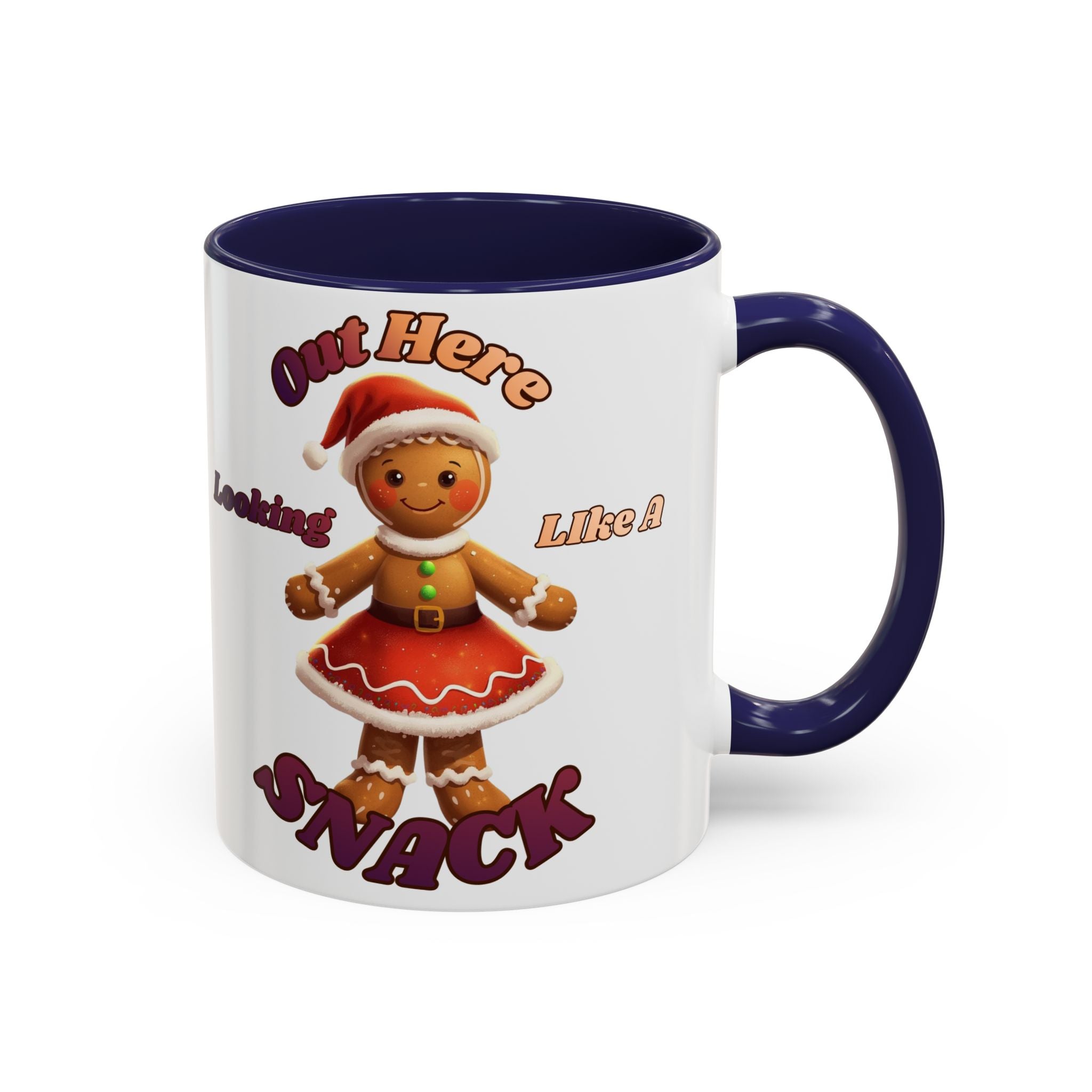Festive Gingerbread Holiday Gift (11/15 oz) - 'Out Here Looking Like A Snack' Coffee Mug