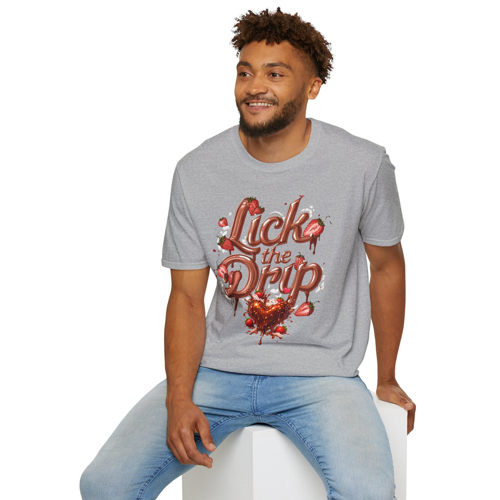 Strawberry Dripping Heart Splash T-Shirt | Valentine Shirt