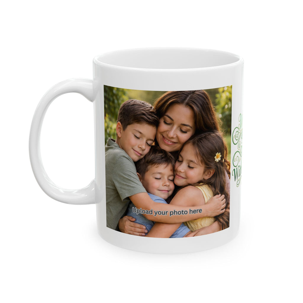 Mama Coffee Mug - "Warmth Begins With Mom" Ceramic Photo Mug (11oz & 15oz)