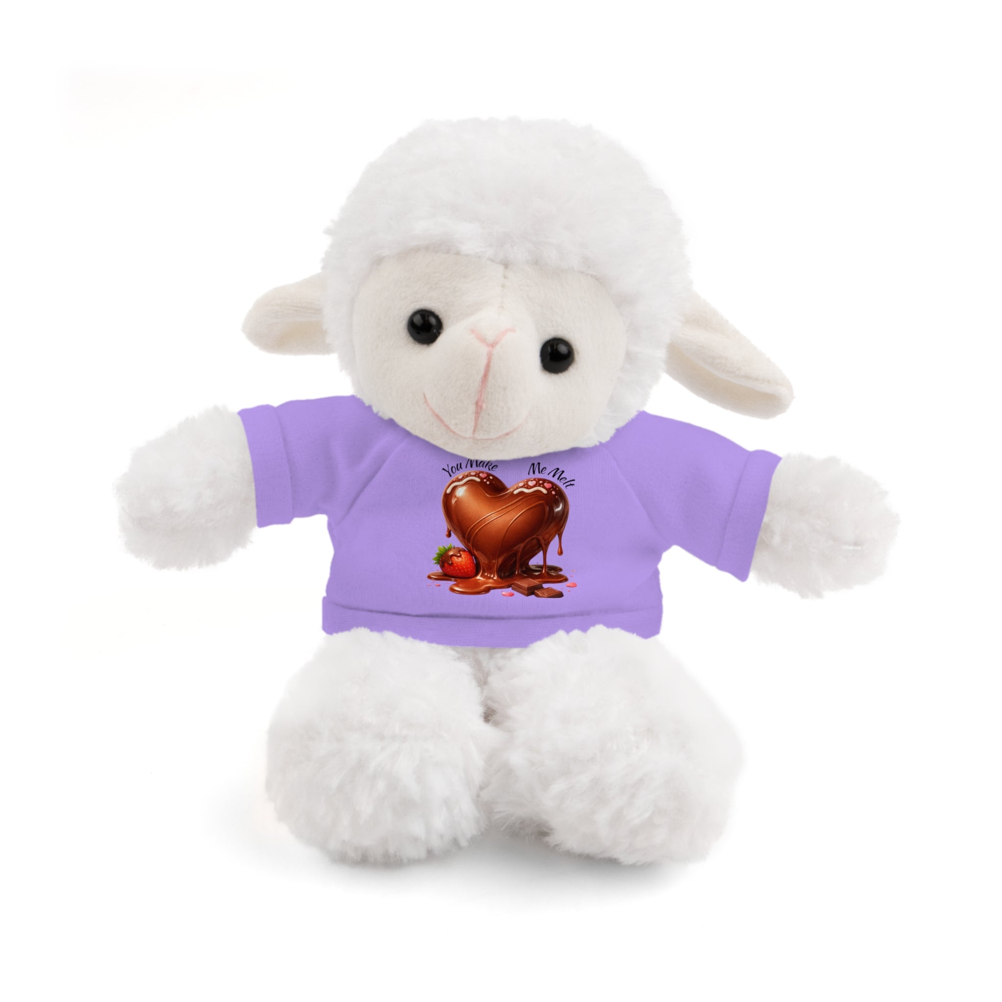 Valentine’s Chocolate Heart Plush with Tee — Stuffed Animal Gift