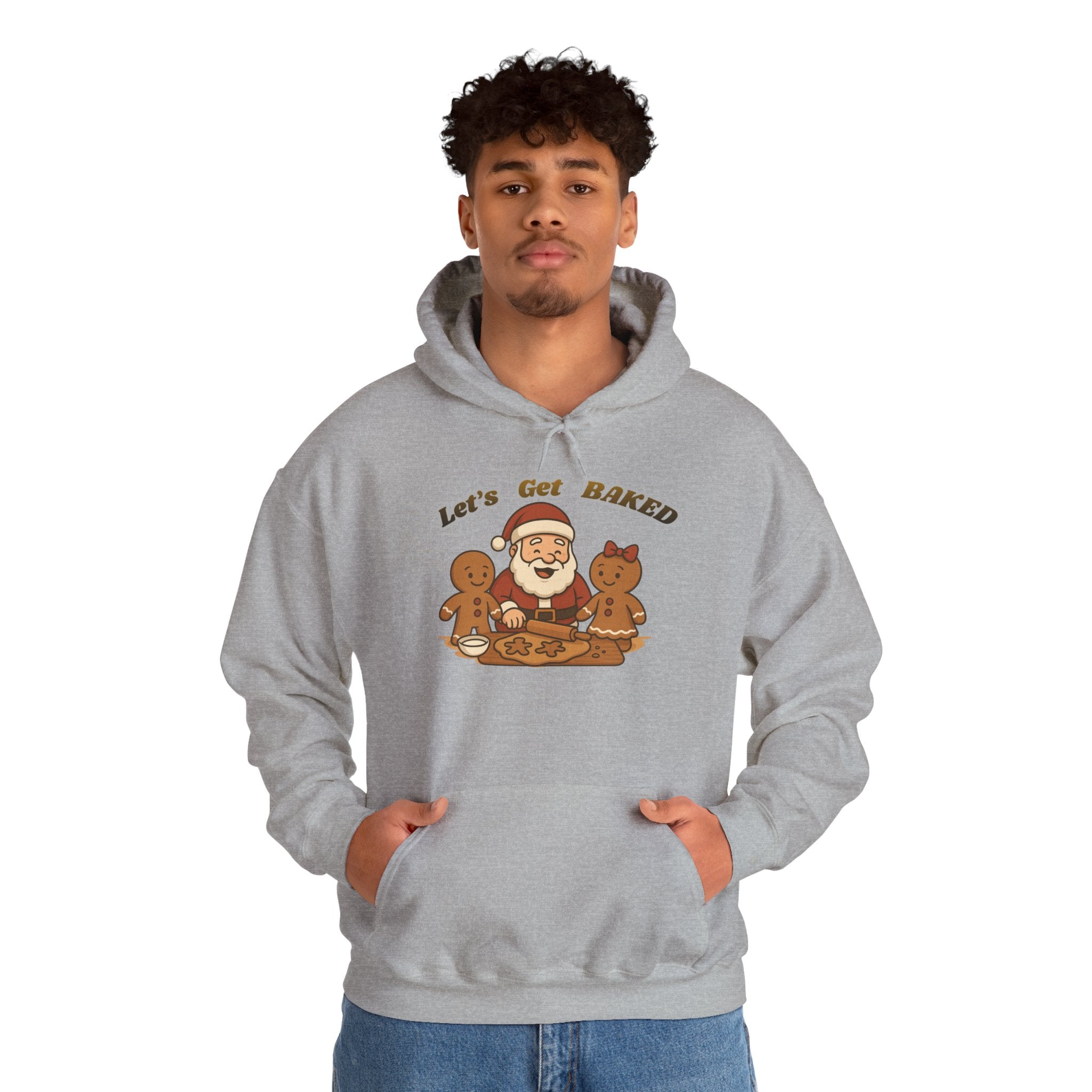 Adult Themed Santa Baking Hoodie — 'Let’s Get Baked' Christmas Attire