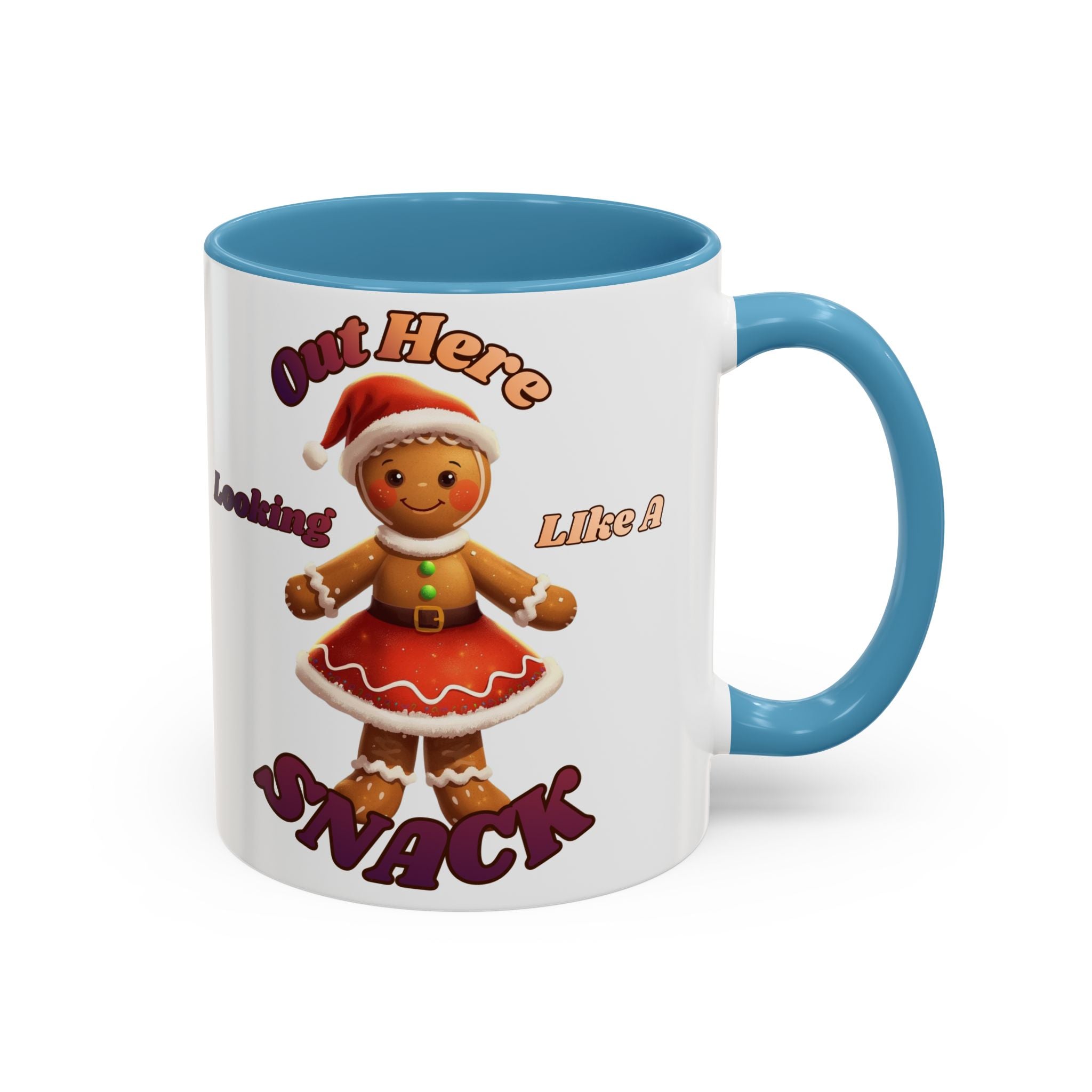 Festive Gingerbread Holiday Gift (11/15 oz) - 'Out Here Looking Like A Snack' Coffee Mug