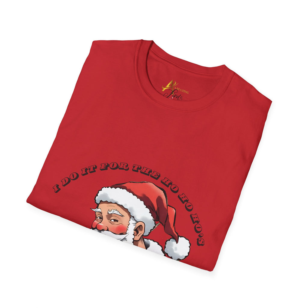 Adult Themed Santa Cookie T-Shirt - 'I Do It For The Ho Ho Ho's' Christmas Attire