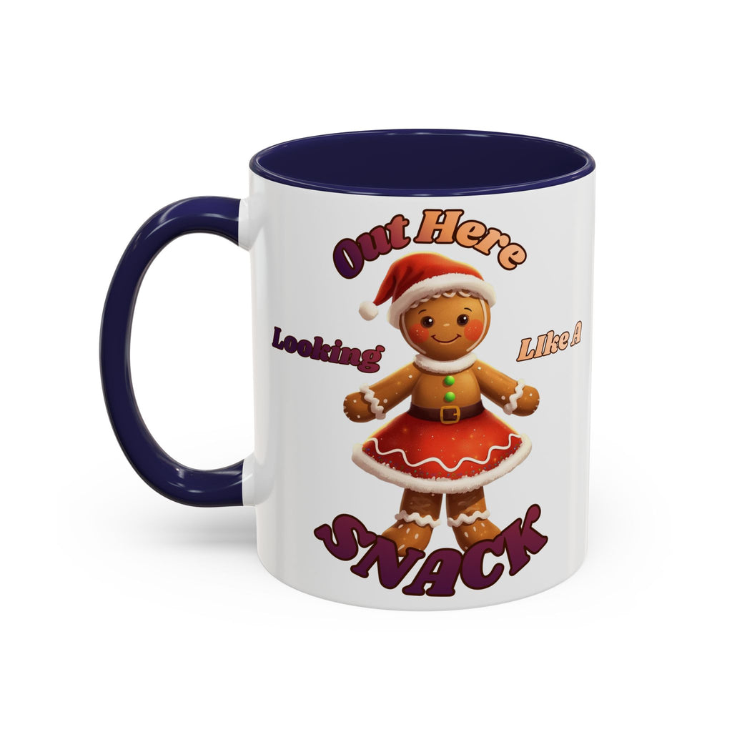 Festive Gingerbread Holiday Gift (11/15 oz) - 'Out Here Looking Like A Snack' Coffee Mug