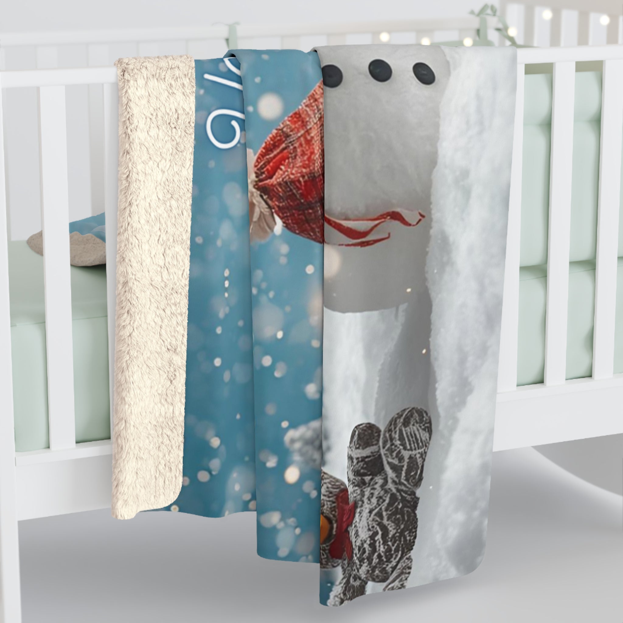 You Make Me Melt Sherpa Fleece Blanket — Cute Snowman Christmas Throw