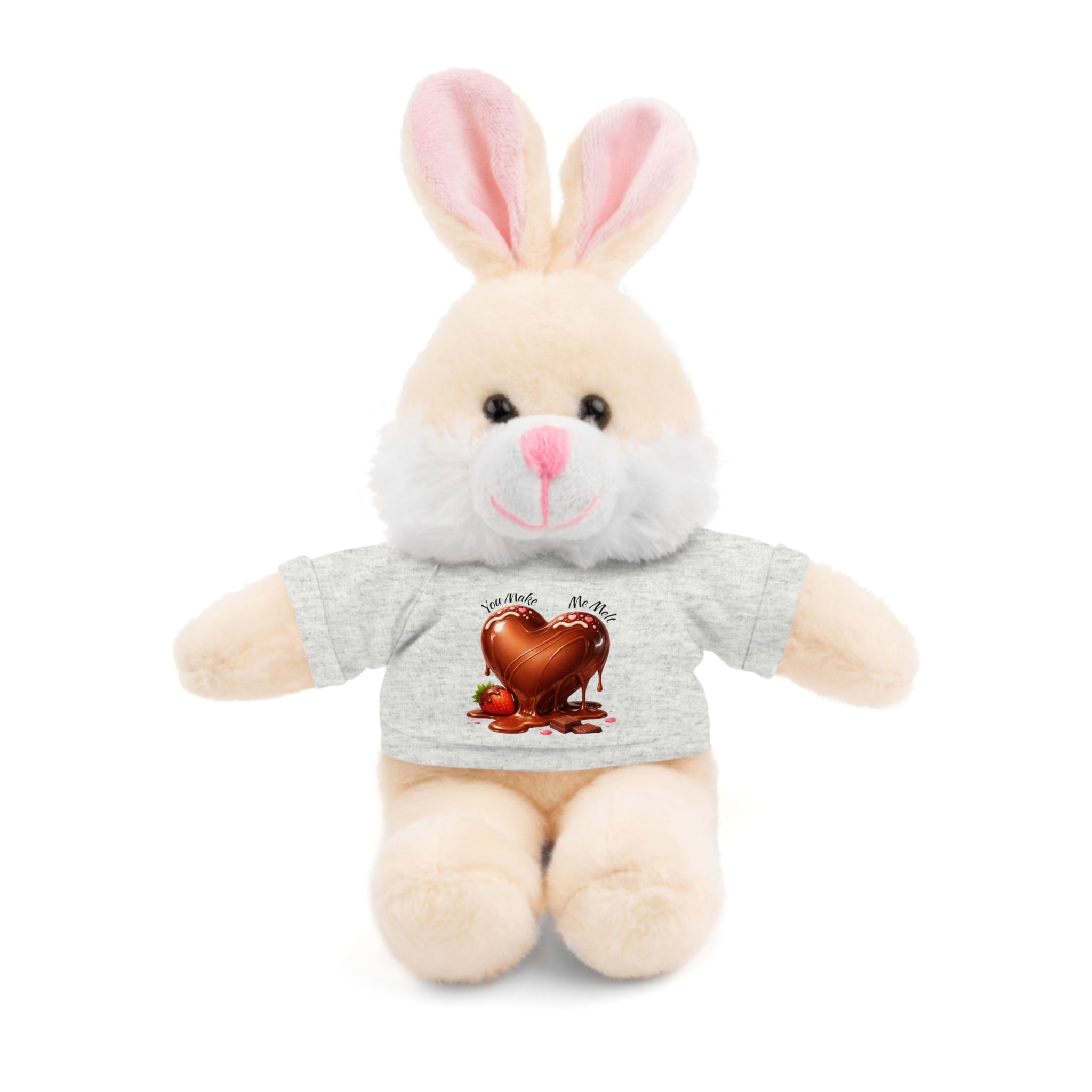 Valentine’s Chocolate Heart Plush with Tee — Stuffed Animal Gift