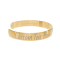Engraved Gold Cuff Bracelet — "I Love You So Much" Personalized Heart Message