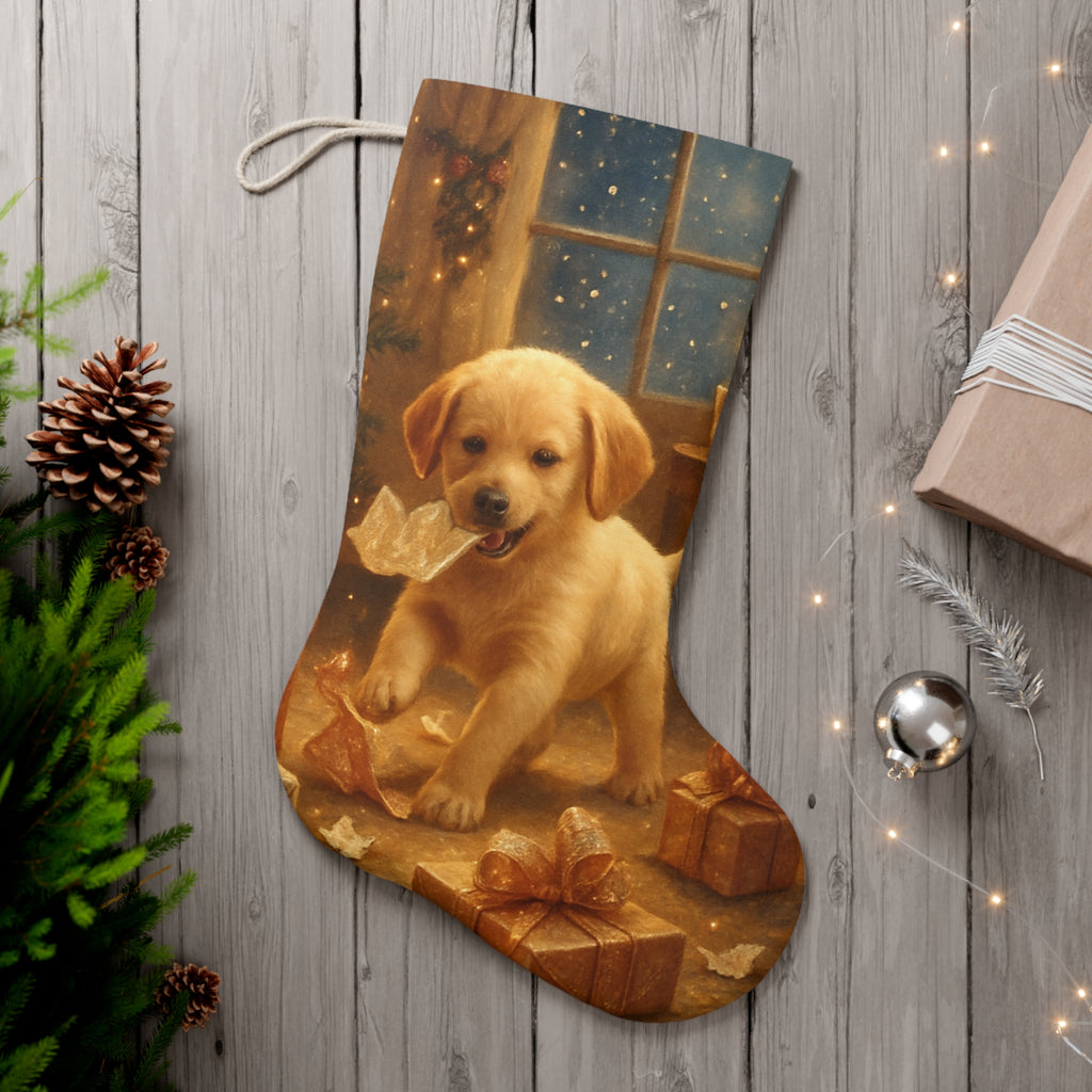 Puppy Stocking -  Cute Labrador Puppy Christmas Stocking