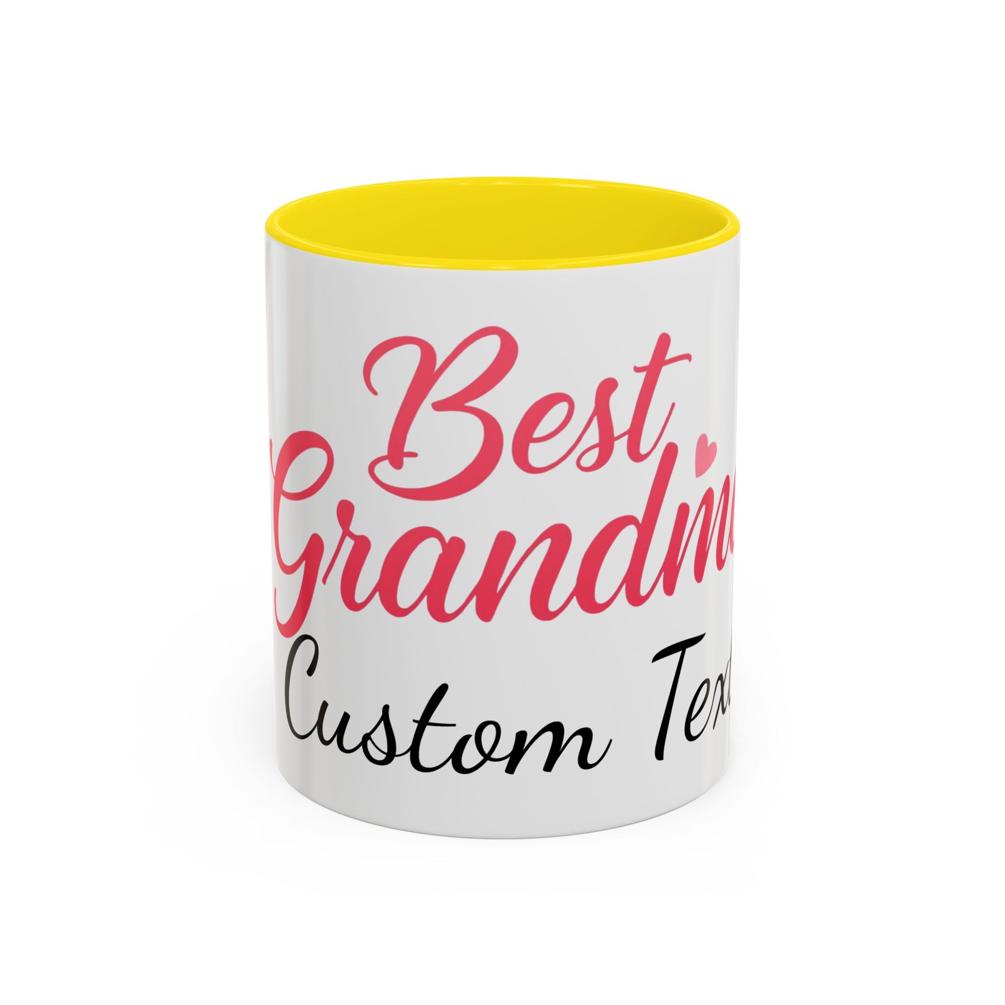 Best Grandma Custom Text Accent Coffee Mug — Personalized Gift for Grandmothers