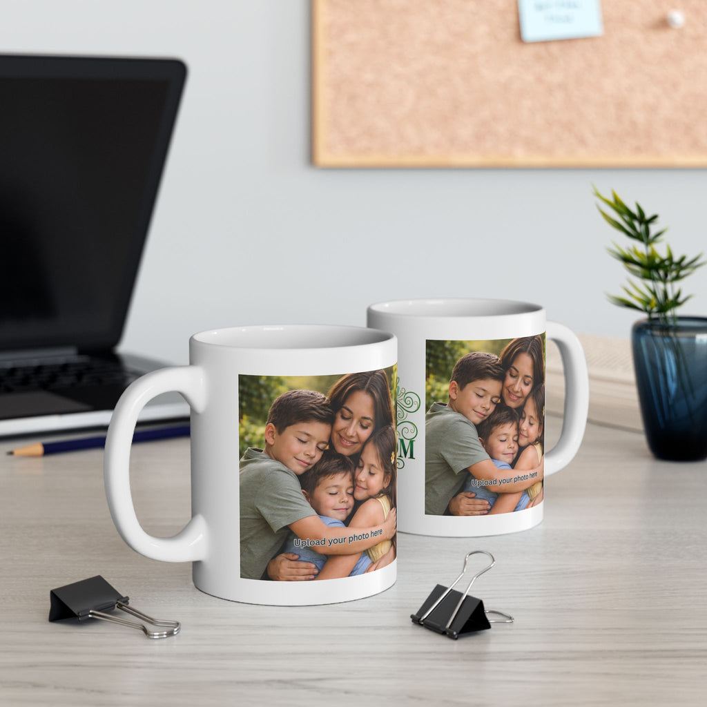 Mama Coffee Mug - "Warmth Begins With Mom" Ceramic Photo Mug (11oz & 15oz)