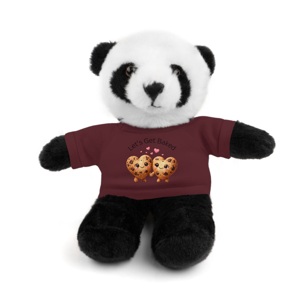Plush Animal with "Let's Get Baked" Cookie Tee Stuffed Animal