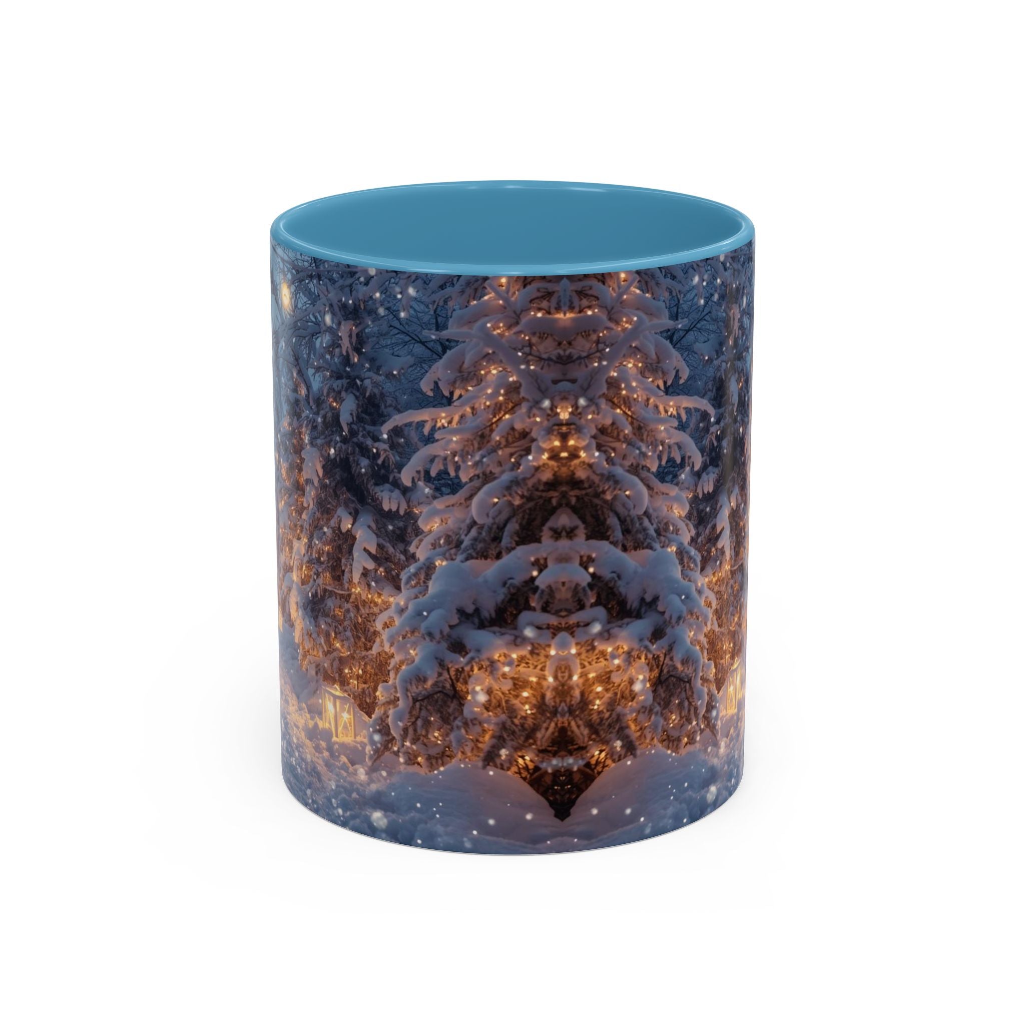 Winter Snowy Forest Coffee Mug — Cozy Holiday Evening Accent Mug