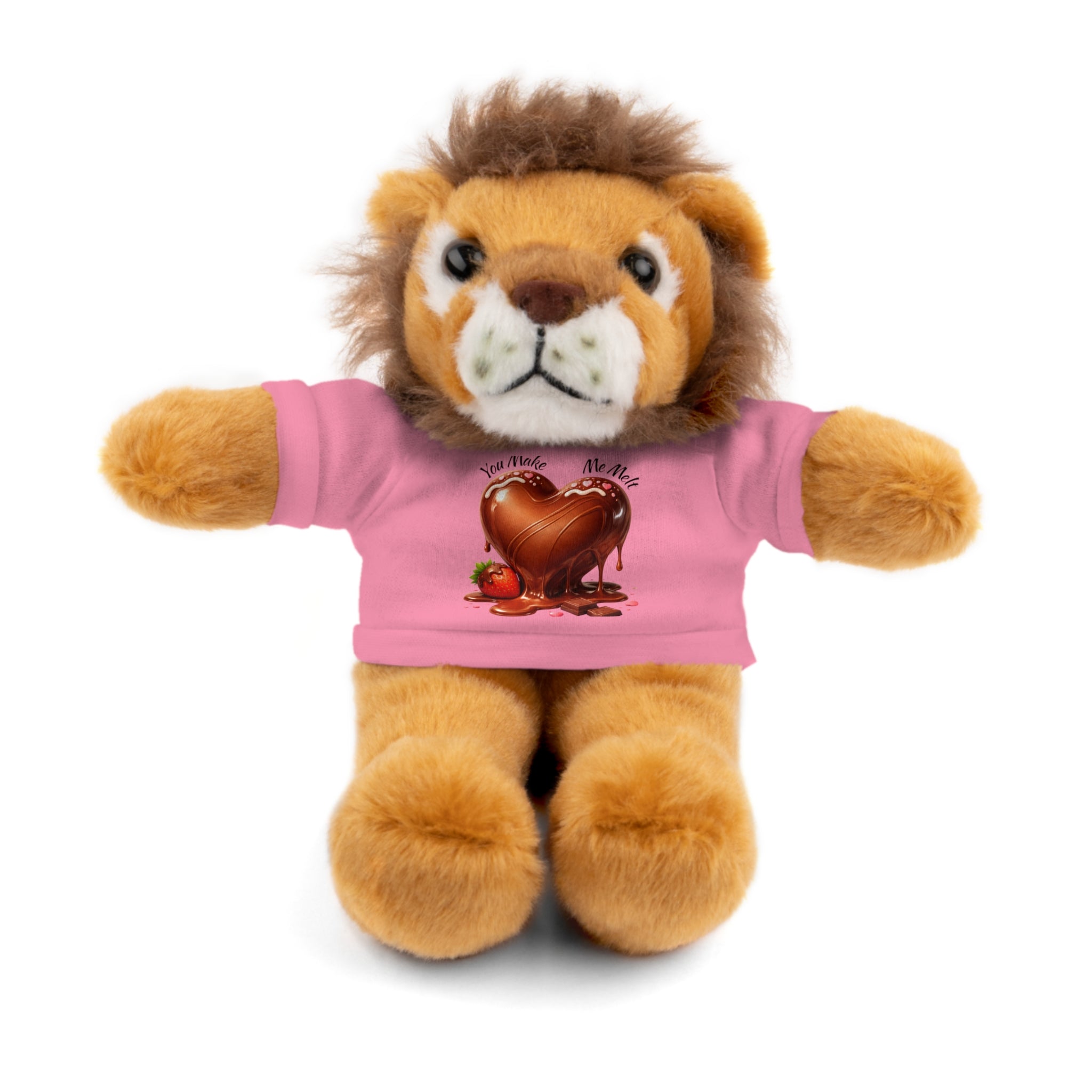 Valentine’s Chocolate Heart Plush with Tee — Stuffed Animal Gift