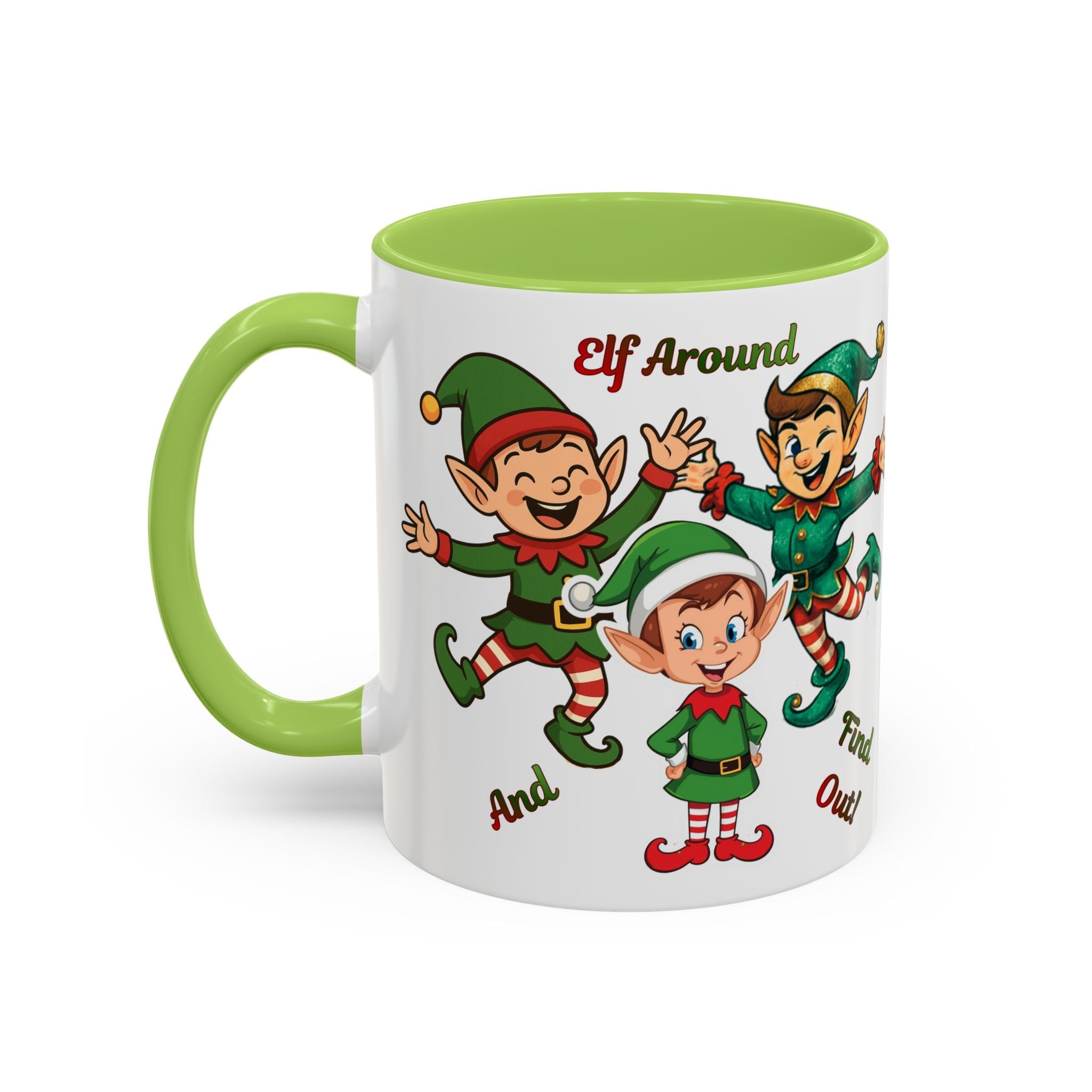 Funny Christmas Elf Holiday Mug (11/15oz) - 'Elf Around and Find Out' Christmas Mug