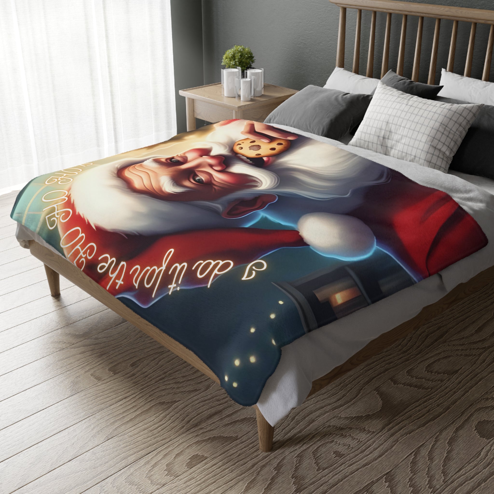 Christmas Santa "Eat Cookie" Blanket — "I Do It For The HO HO HO's'" Throw