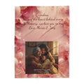 Personalized Photo Fleece Blanket — "Your Special Message Here" Floral Memorial Gift