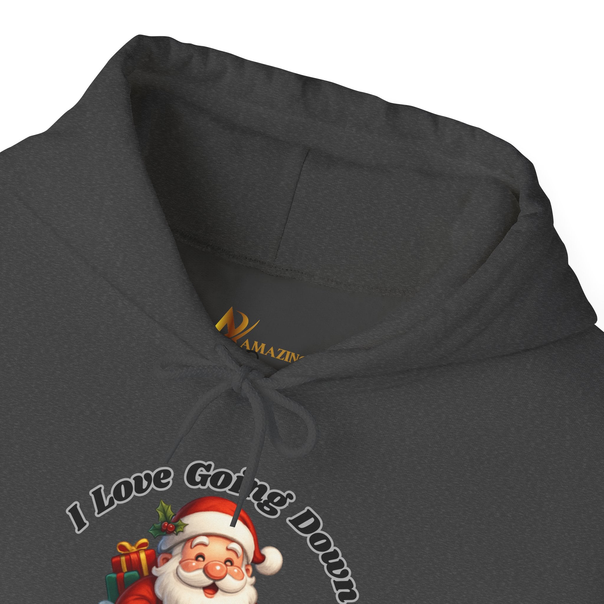 Adult Themed Santa Chimney Hoodie - 'I Love Going Down' Christmas Attire