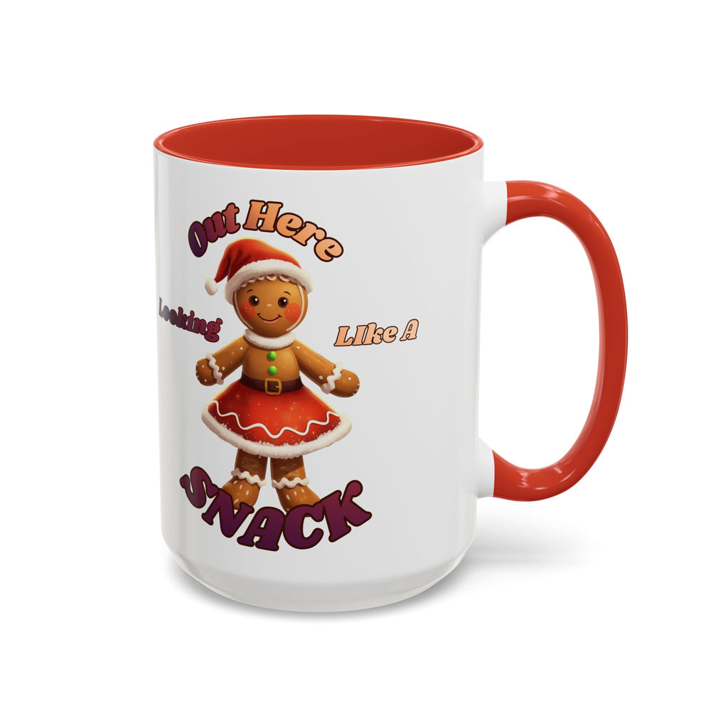 Festive Gingerbread Holiday Gift (11/15 oz) - 'Out Here Looking Like A Snack' Coffee Mug