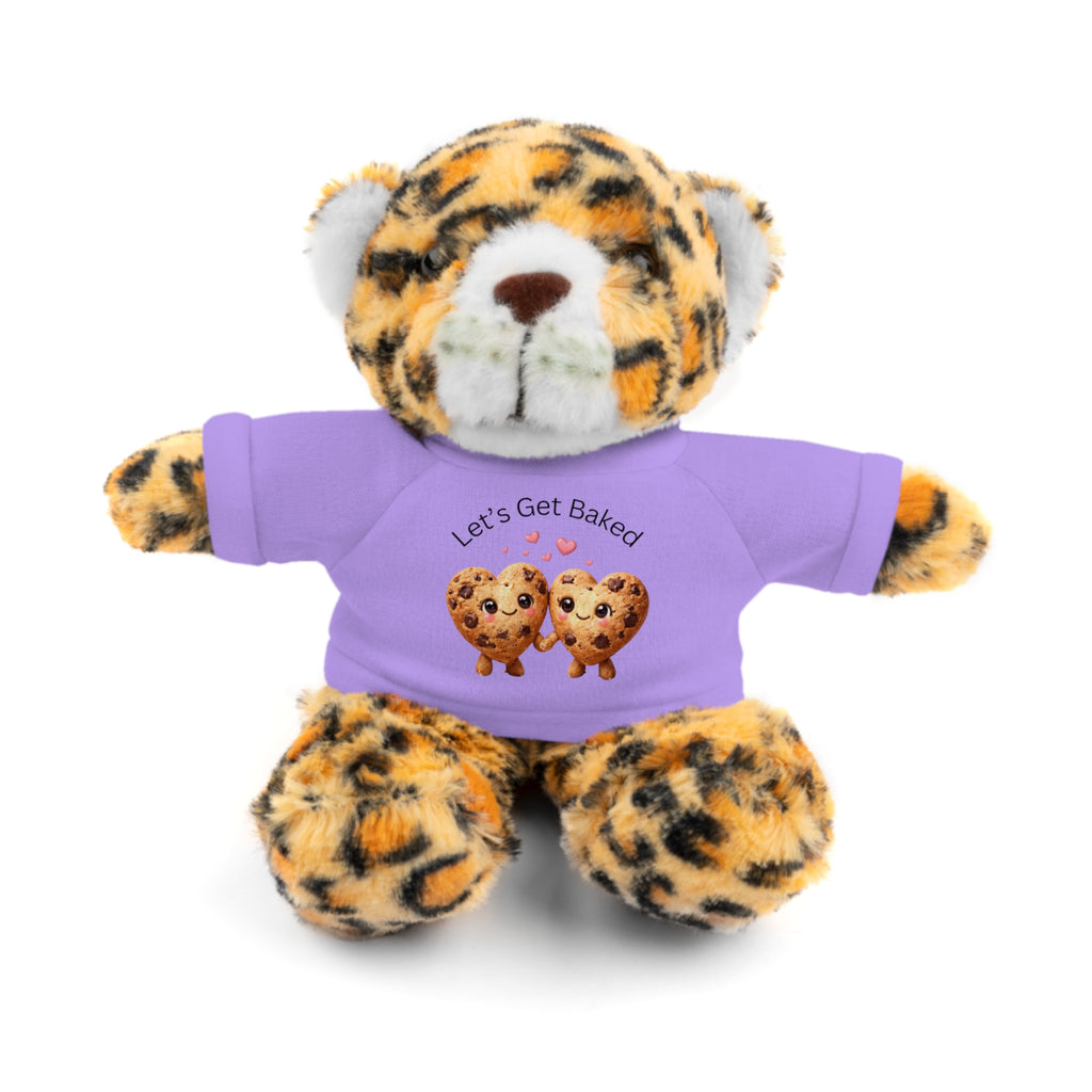 Plush Animal with "Let's Get Baked" Cookie Tee Stuffed Animal