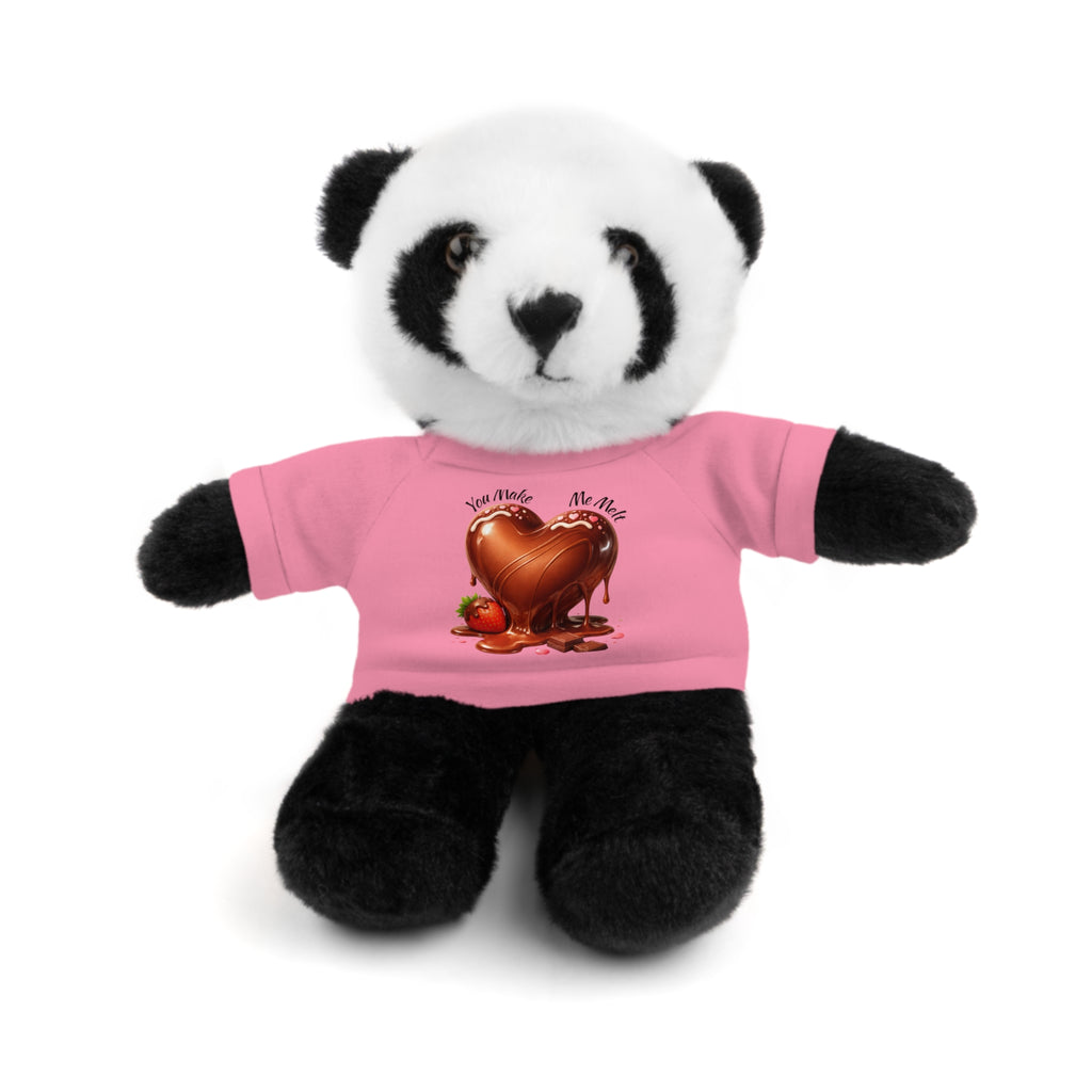 Valentine’s Chocolate Heart Plush with Tee — Stuffed Animal Gift