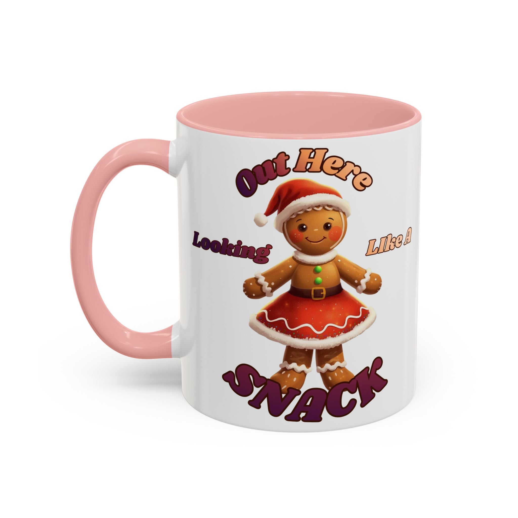 Festive Gingerbread Holiday Gift (11/15 oz) - 'Out Here Looking Like A Snack' Coffee Mug