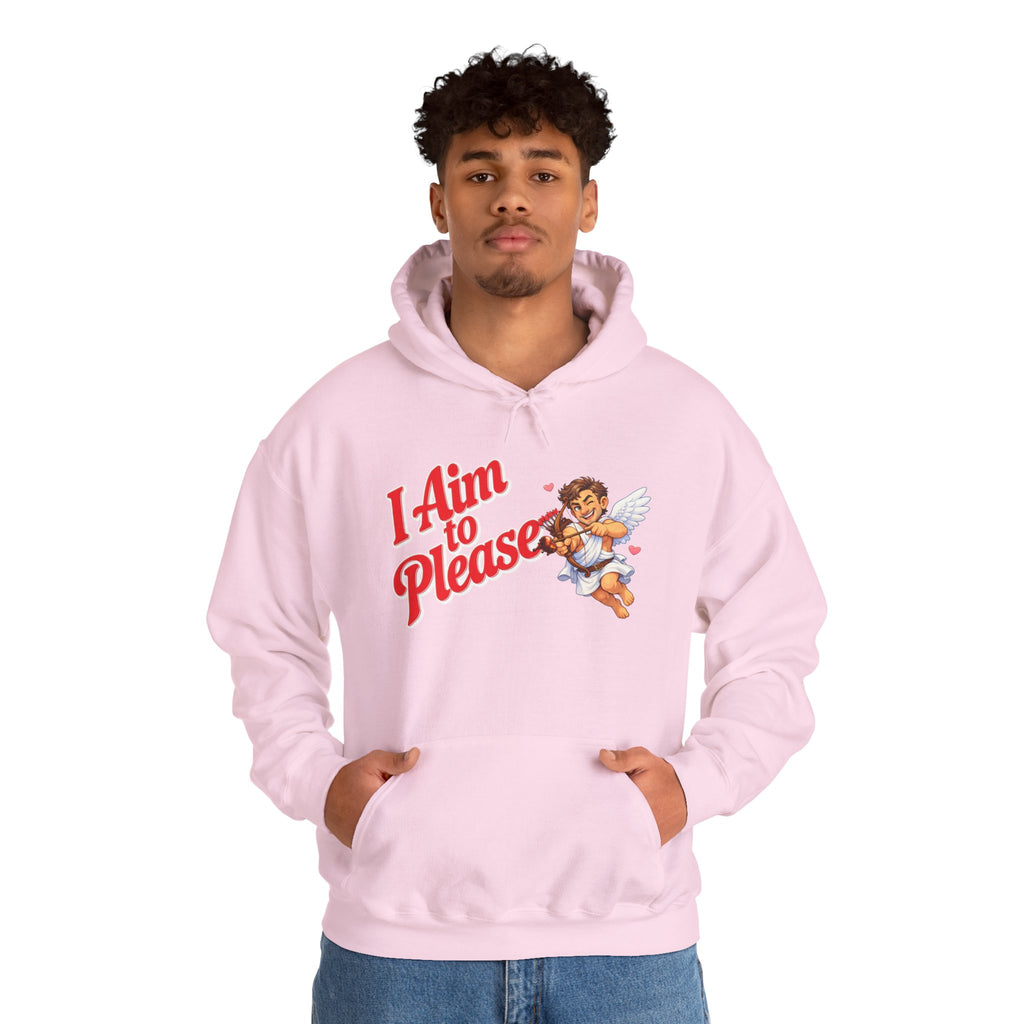 Valentines Day Cupid Hoodie - "I Aim To Please"