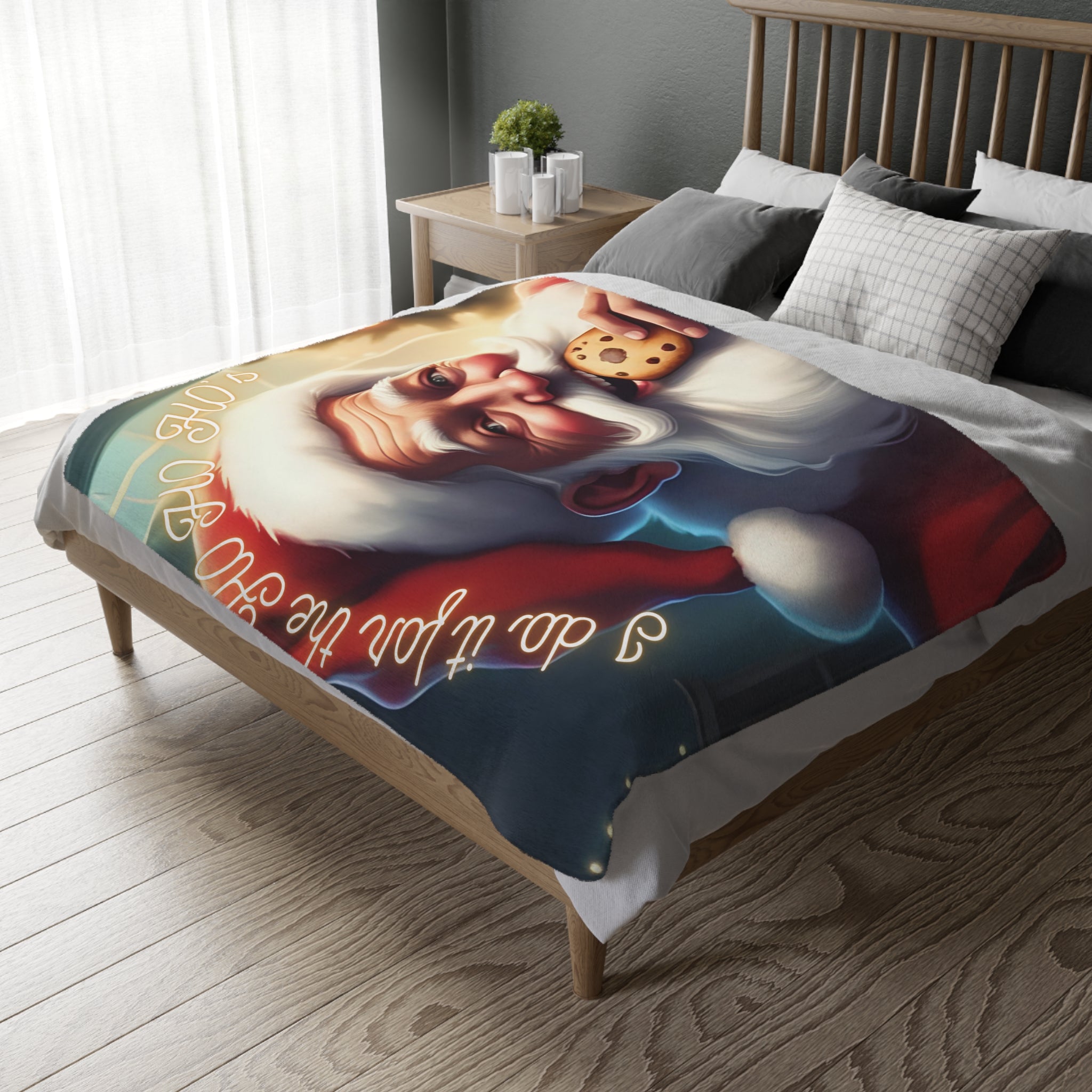 Christmas Santa "Eat Cookie" Blanket — "I Do It For The HO HO HO's'" Throw