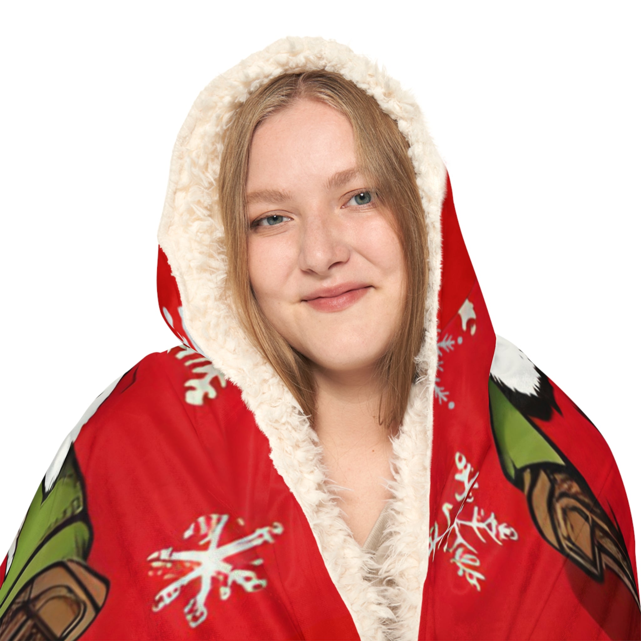 Hooded Blanket - "Big Nick Energy" Christmas Santa Snuggle Throw