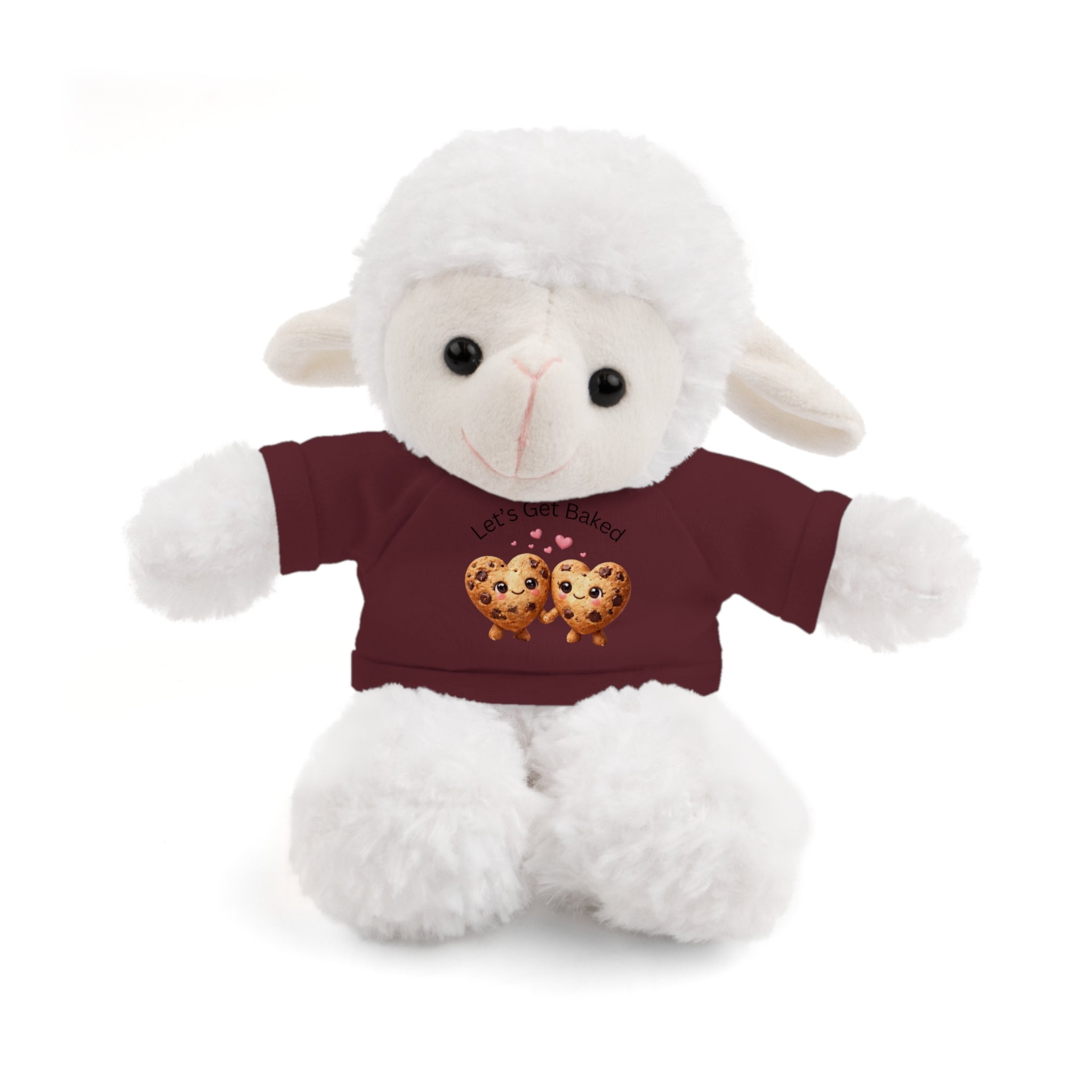 Plush Animal with "Let's Get Baked" Cookie Tee Stuffed Animal