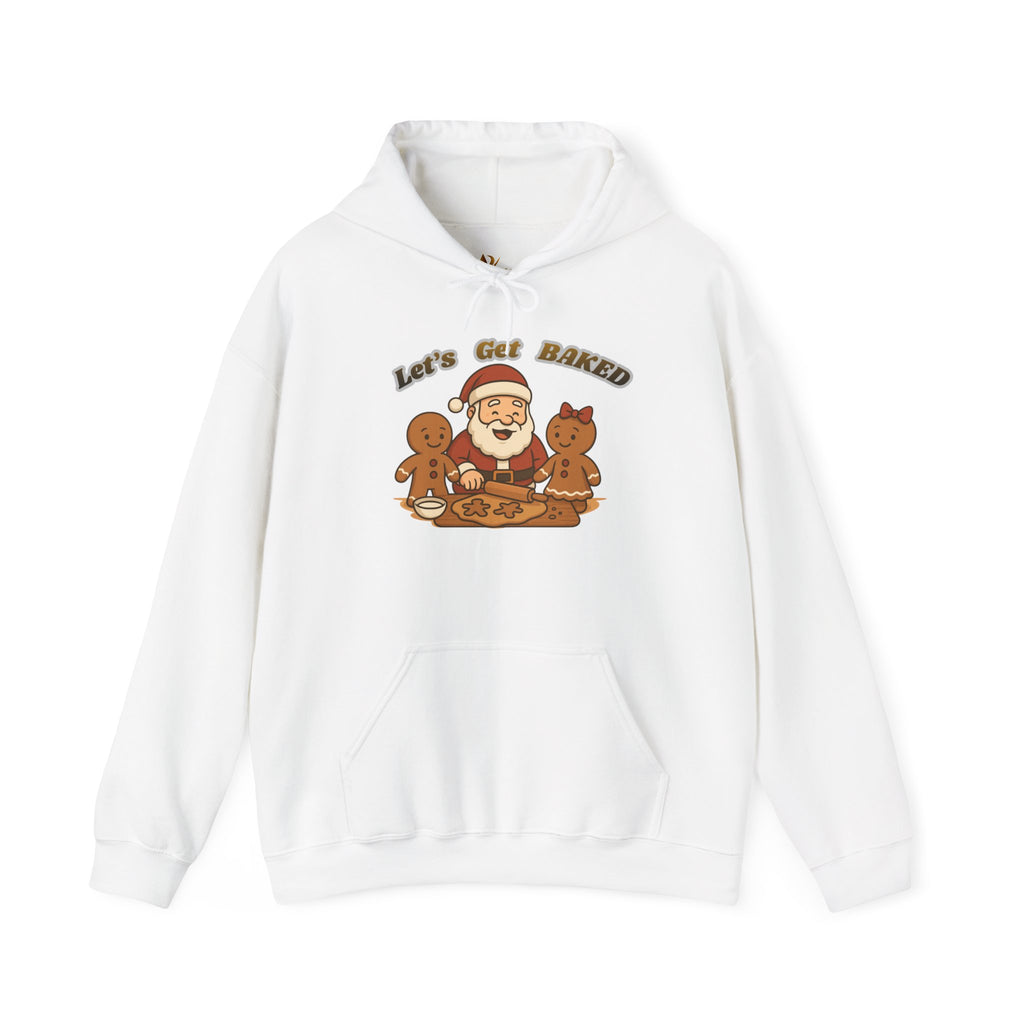 Adult Themed Santa Baking Hoodie — 'Let’s Get Baked' Christmas Attire