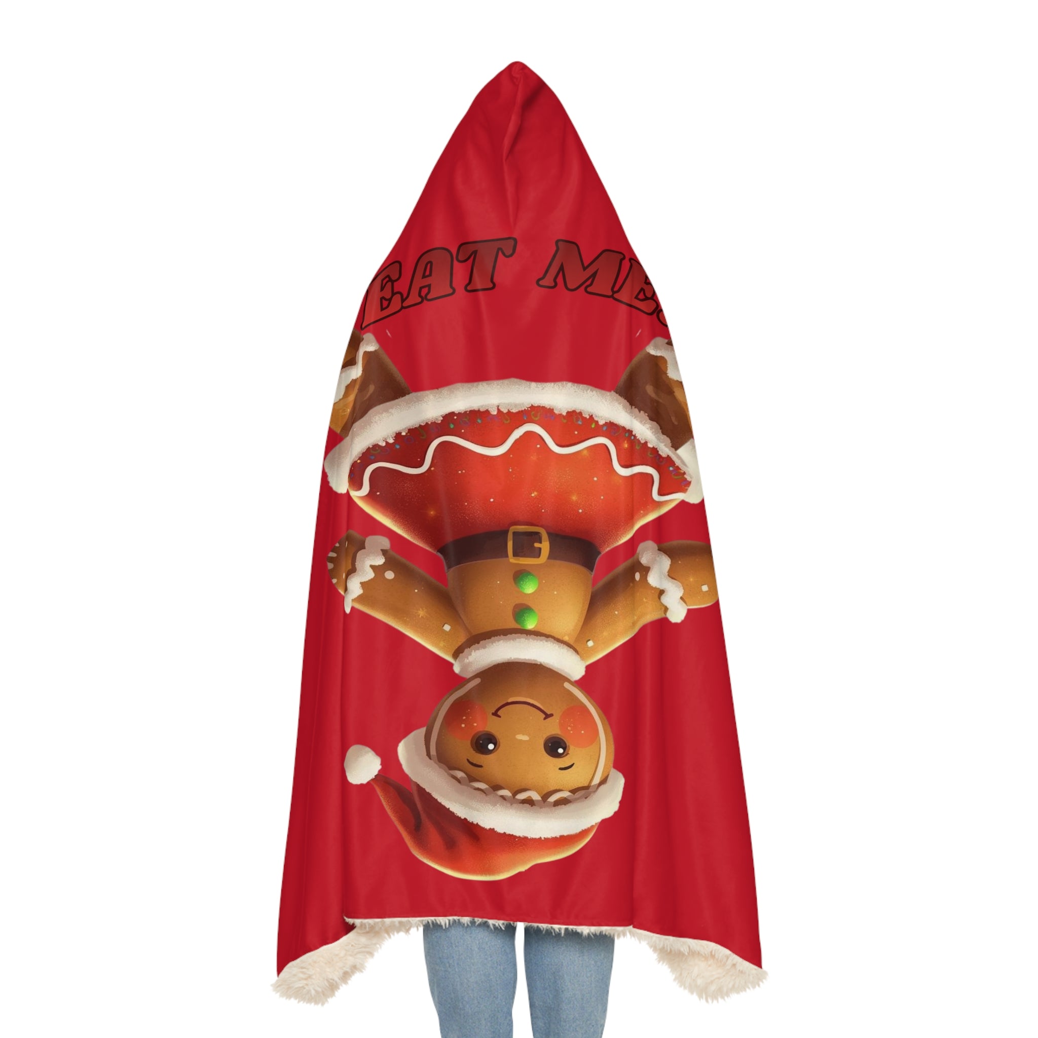Gingerbread Girl Hooded Snuggle Blanket – Cute 'Eat Me' Throw