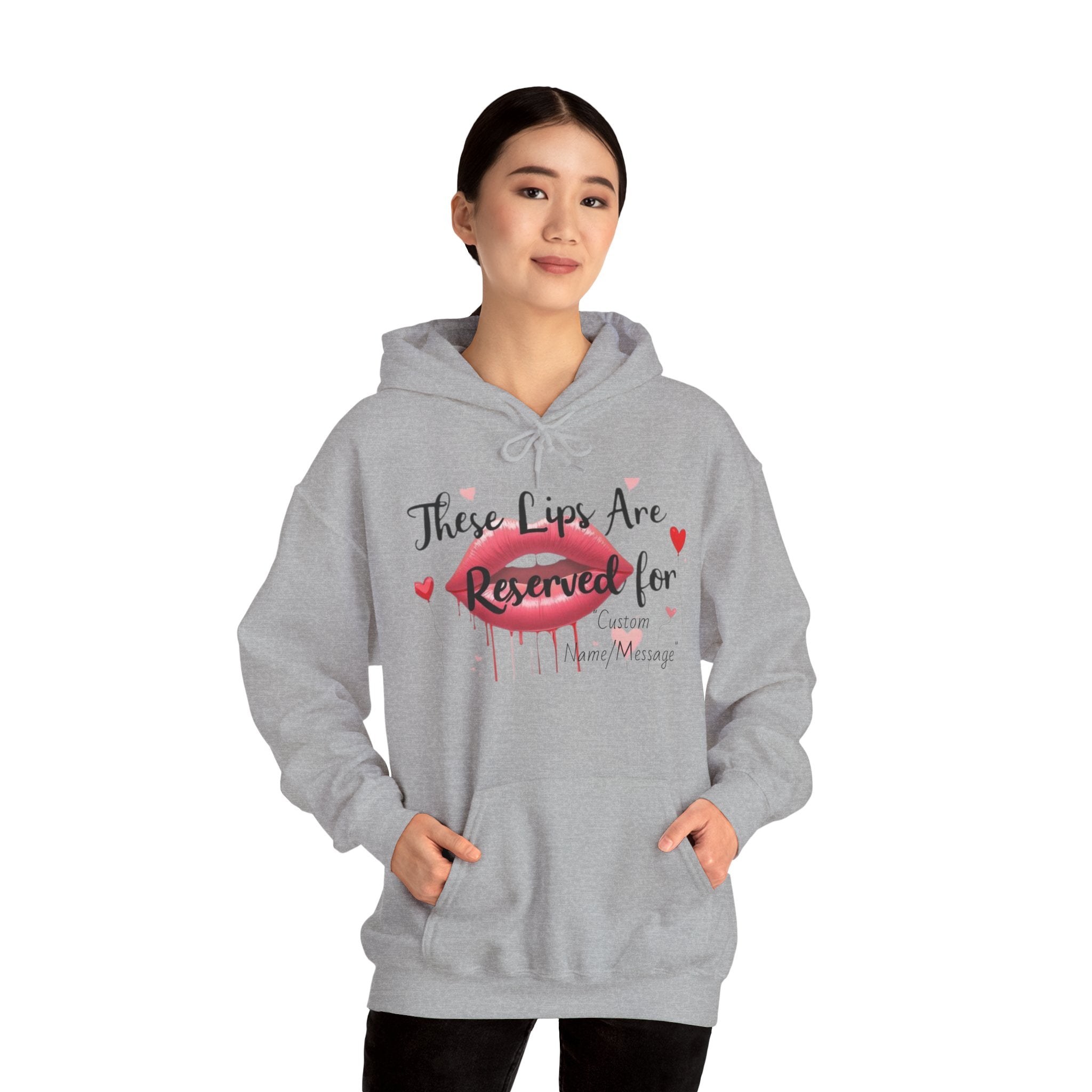 Personalized Hoodie. Lips, Valentine's Day